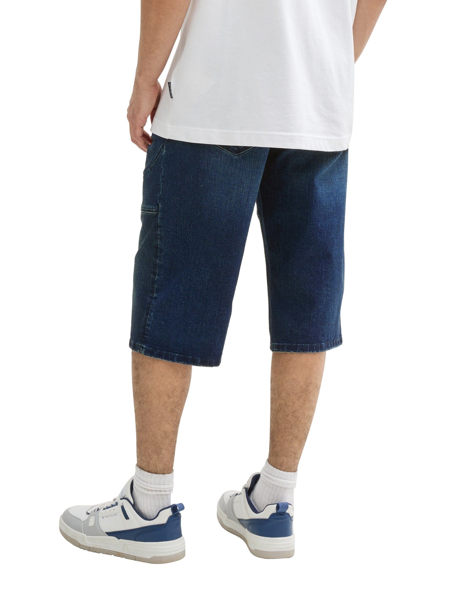 Tom Tailor Herren Relaxed Overknee Jeans Shorts blau