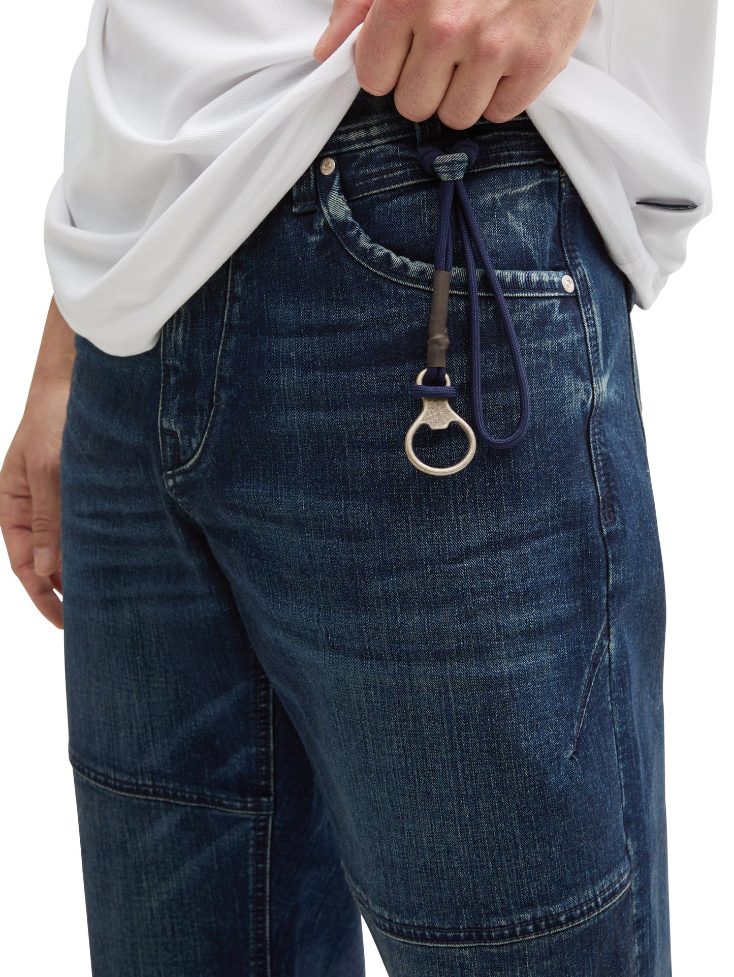 Tom Tailor Herren Relaxed Overknee Jeans Shorts blau