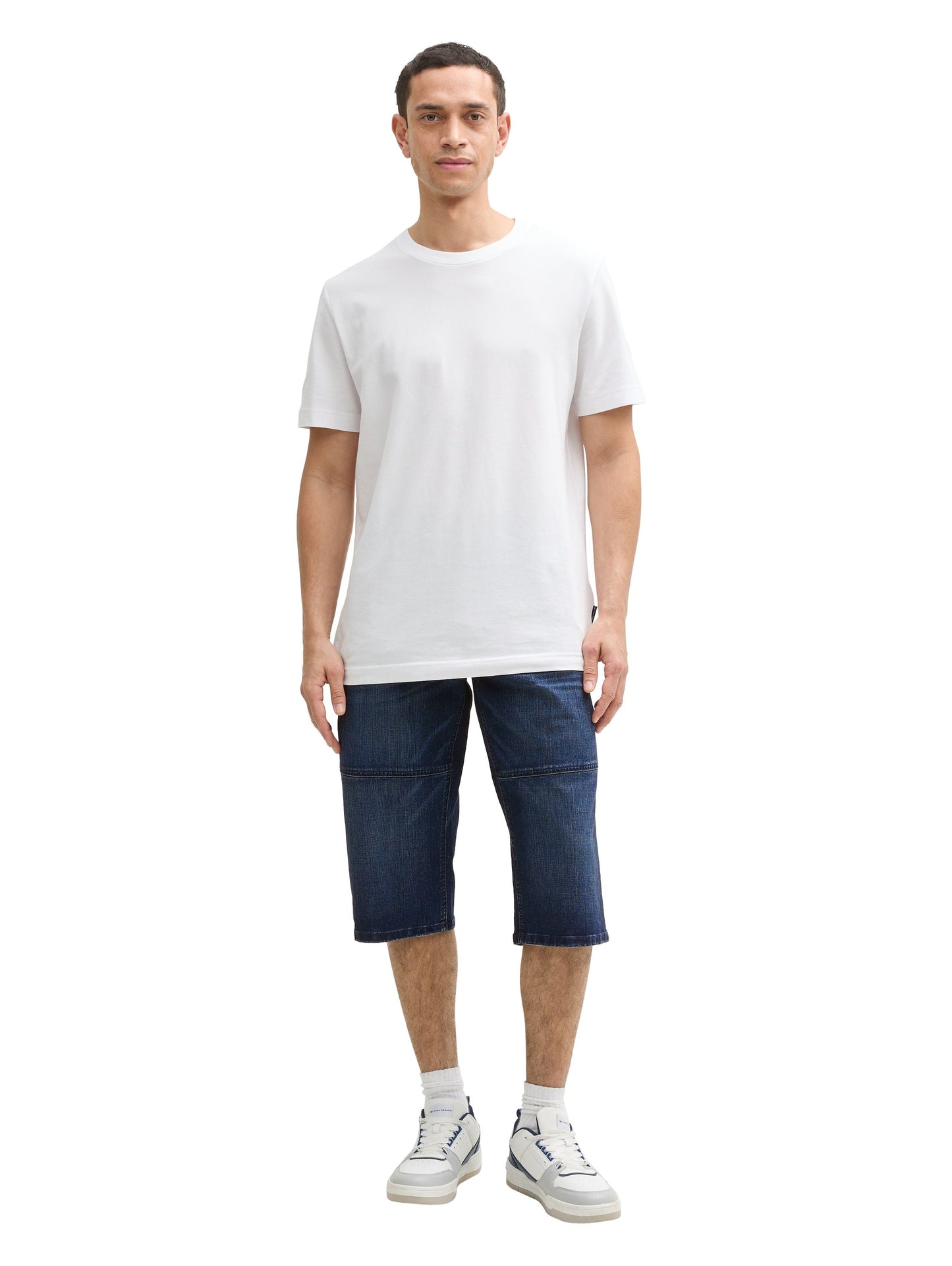Tom Tailor Herren Relaxed Overknee Jeans Shorts blau