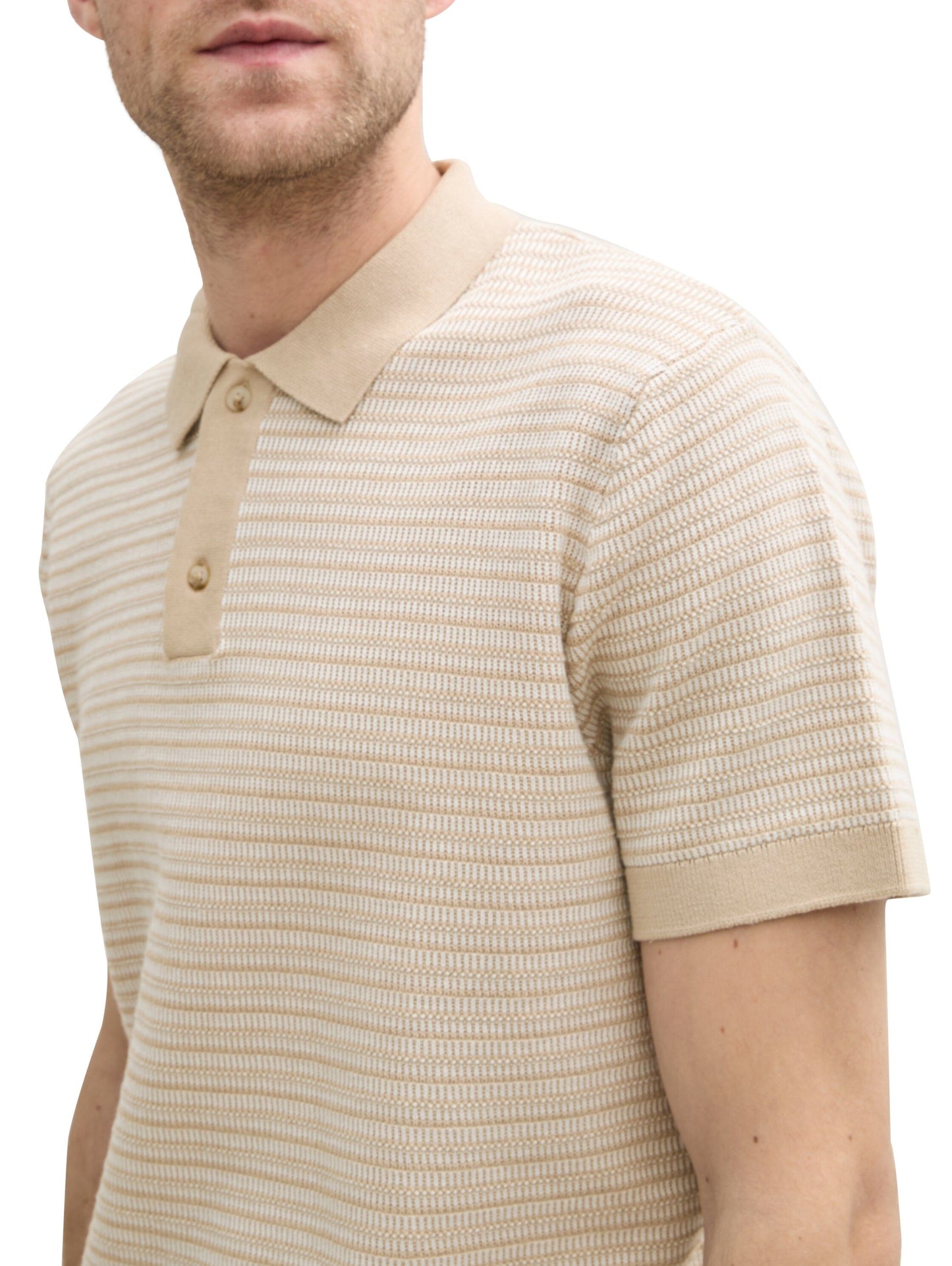 Tom Tailor – Tom Tailor Herren Strick-Poloshirt aus Baumwolle