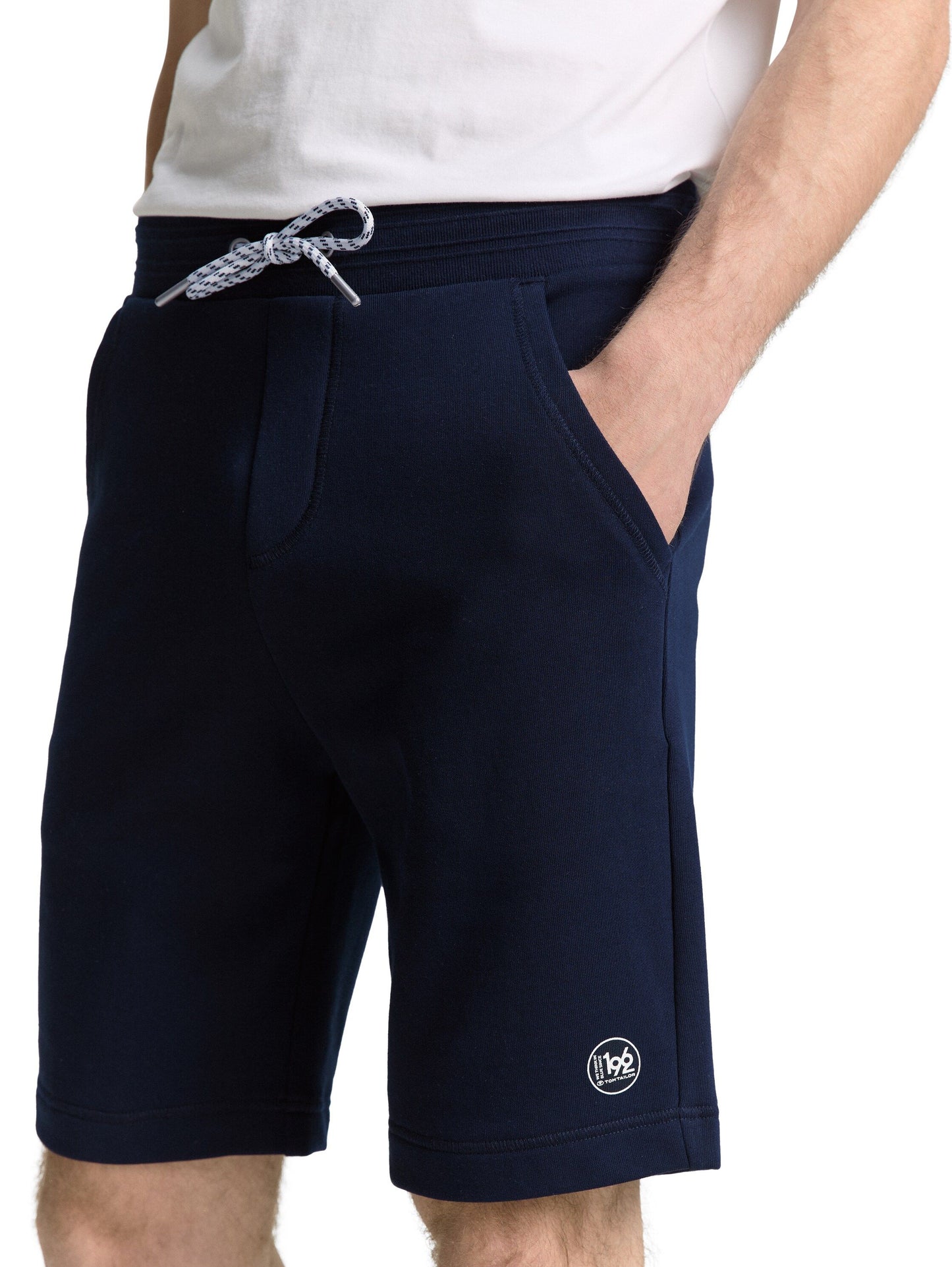 Tom Tailor Sweat Shorts mit detailliertem Kordelzug blau