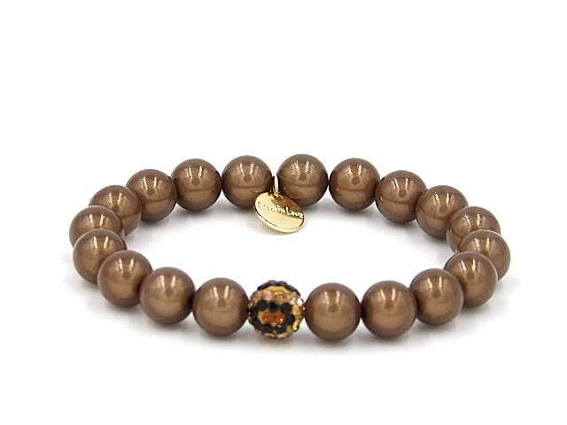 Ella in Love Perlenarmband 10 mm braun