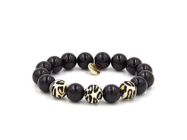 Ella in Love Perlenarmband 12 mm schwarz