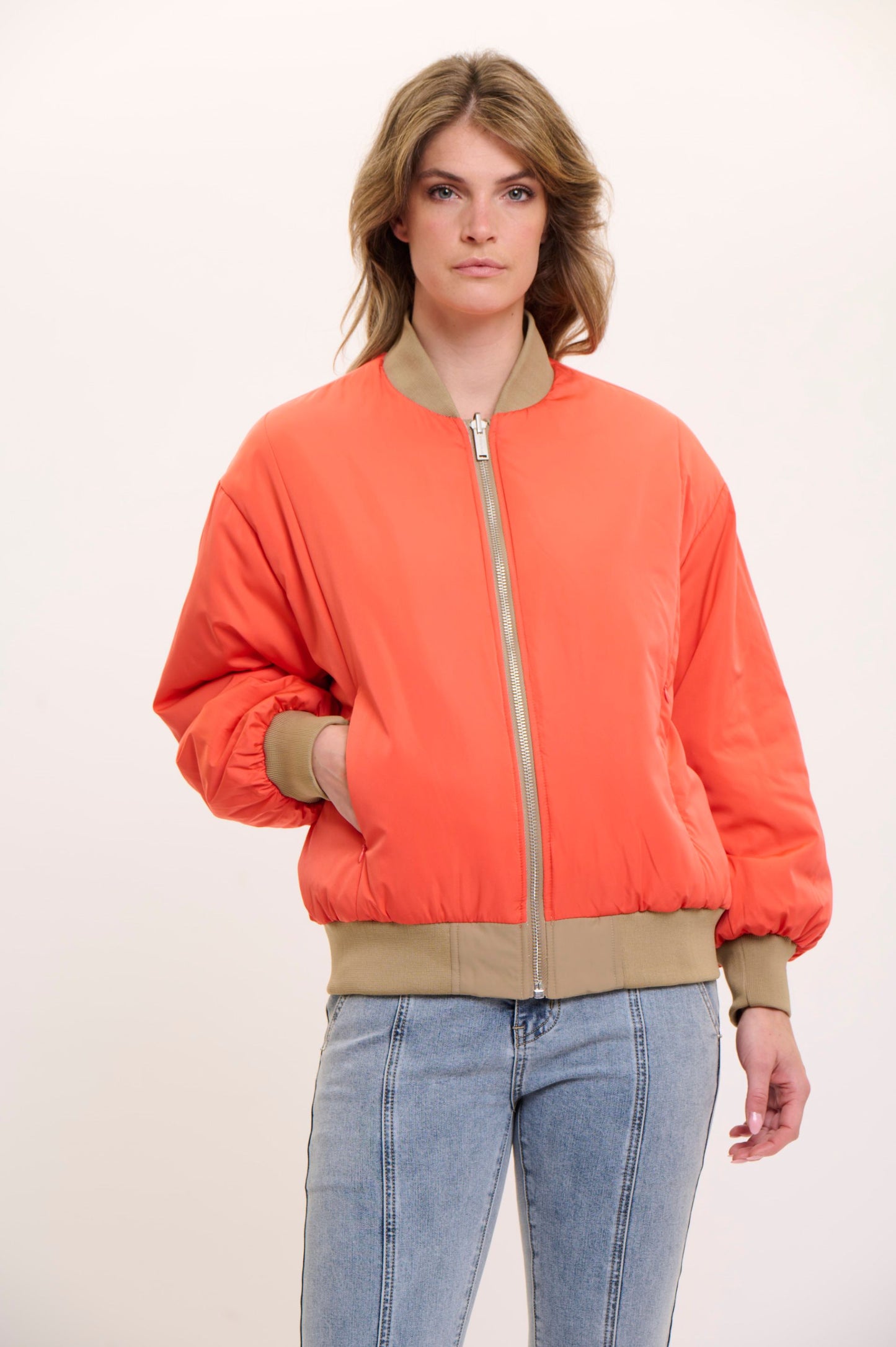 Rino & Pelle Damen Bomberjacke Elyn beige