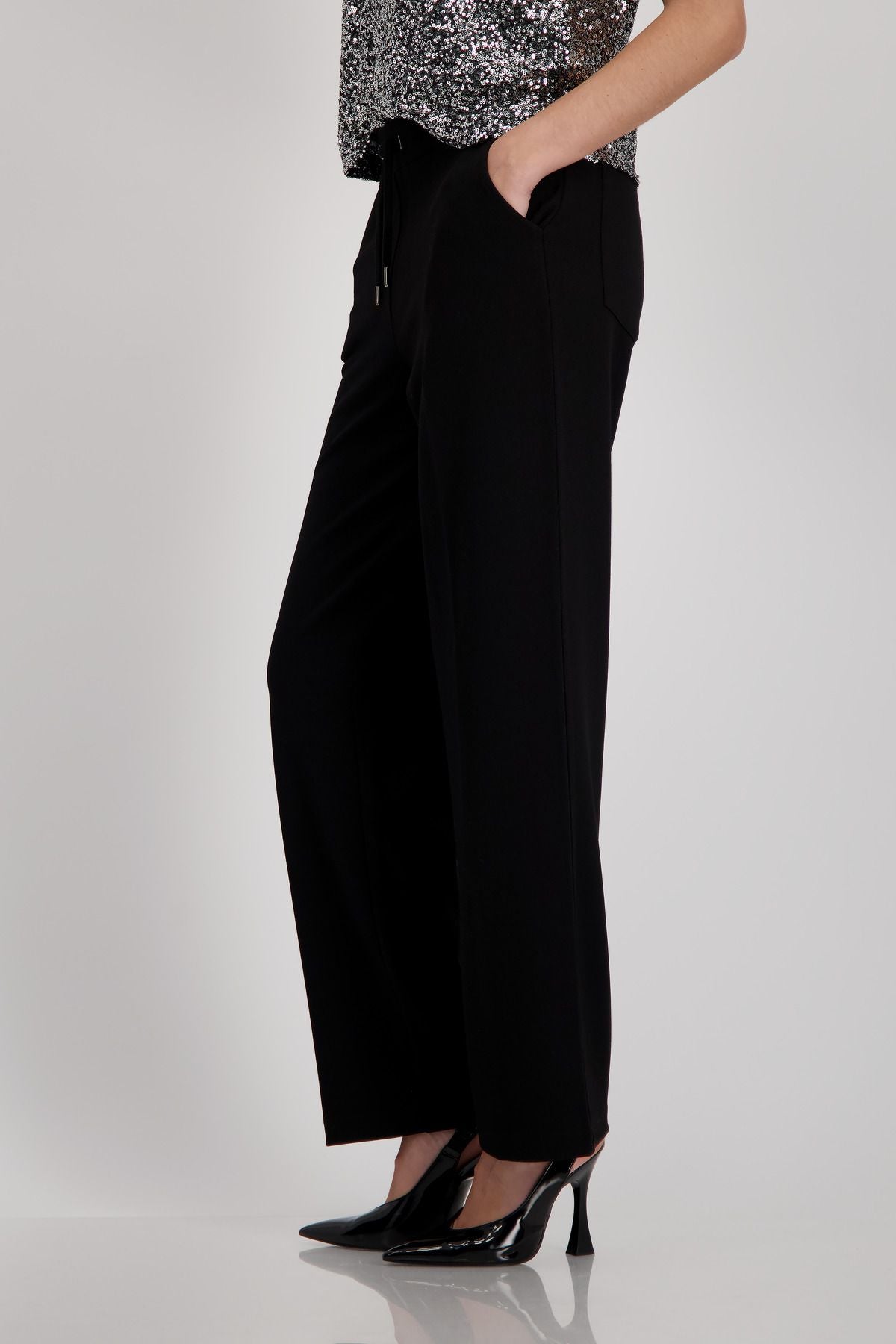 Monari Damen Jogger Hose schwarz