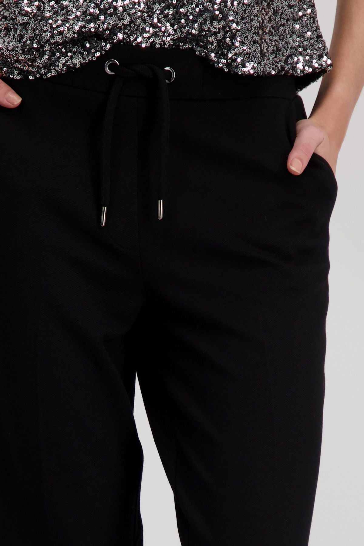 Monari Damen Jogger Hose schwarz