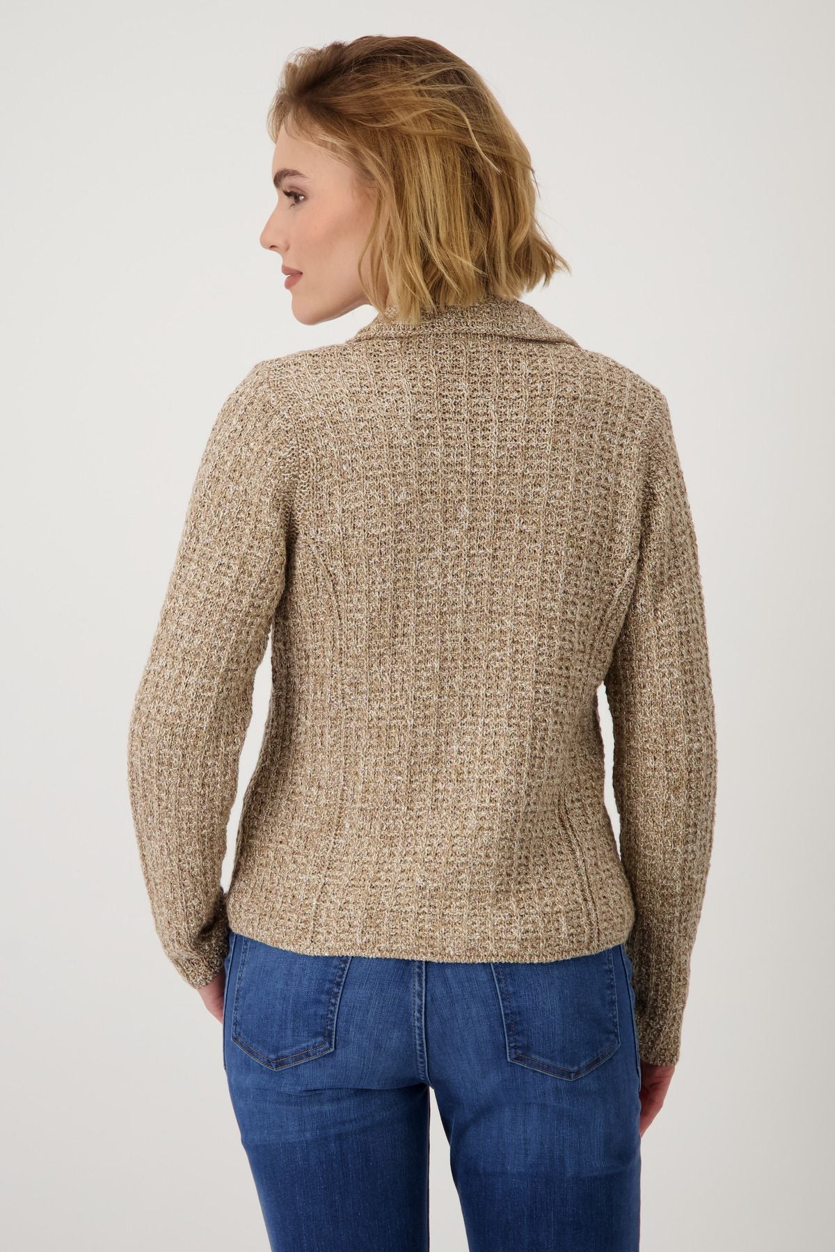 Monari Damen Strickblazer braun