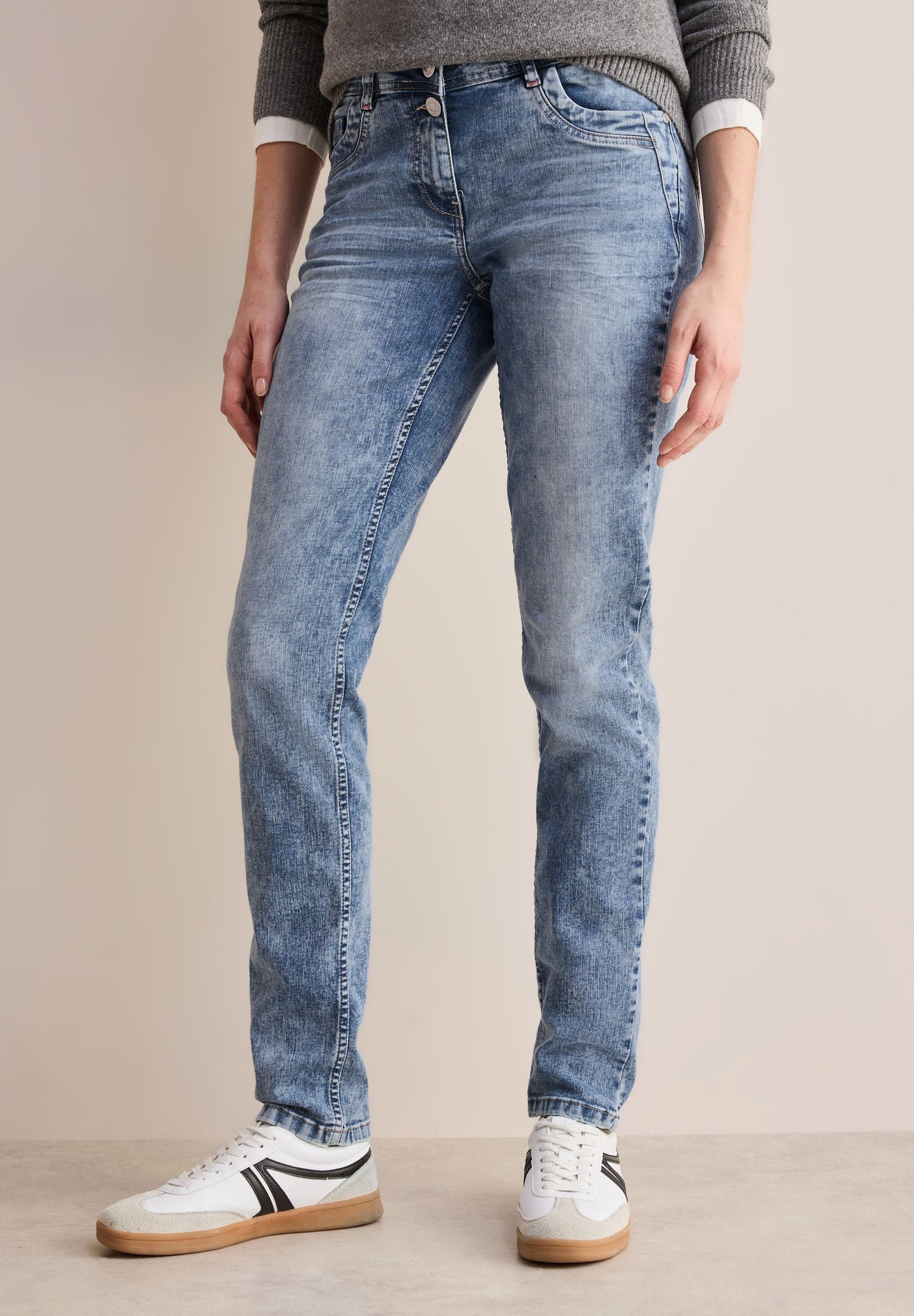 Cecil Damen Jeans im Casual Fit blau