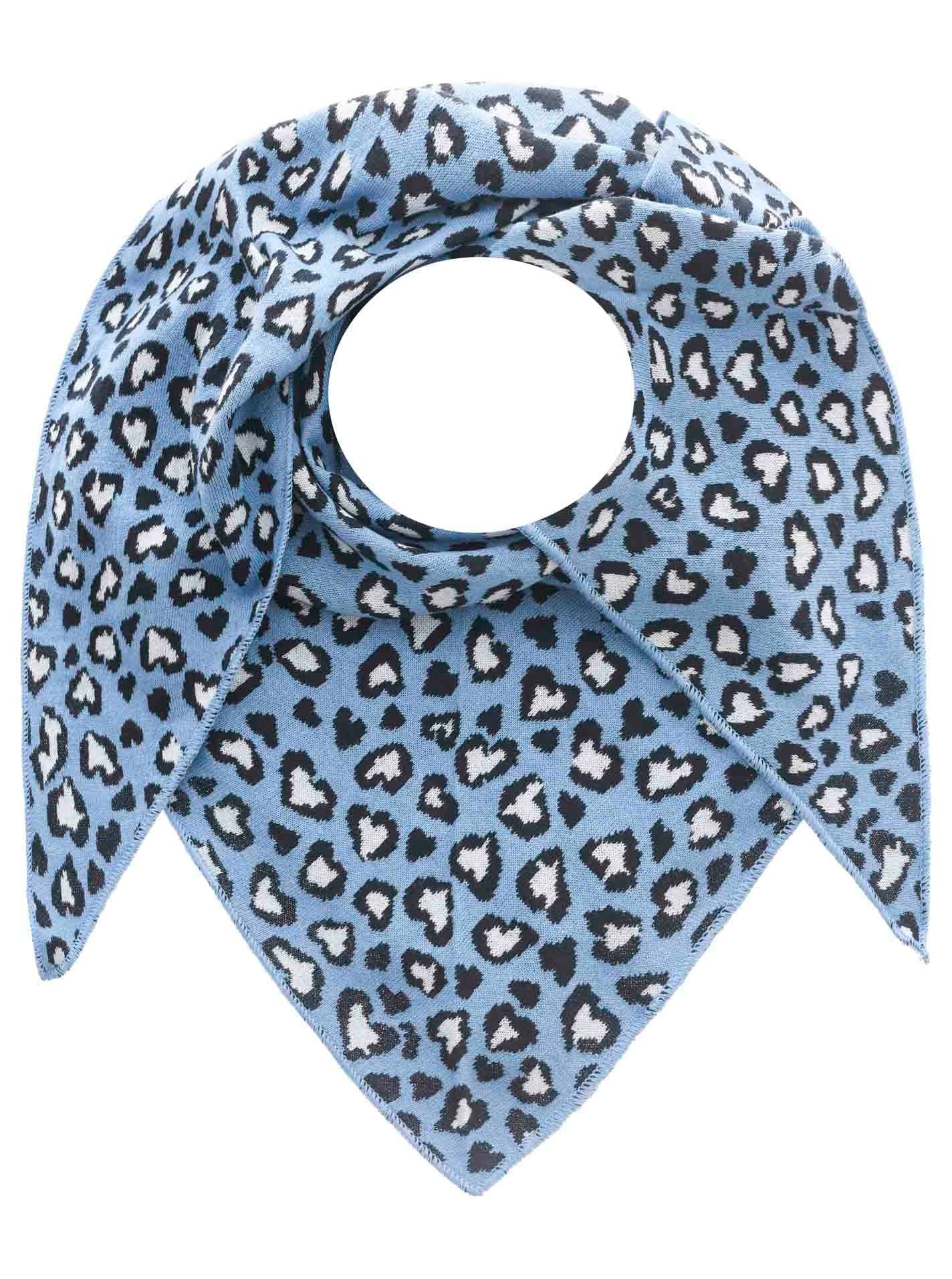 Zwillingsherz Damen Schal Leoherz blau
