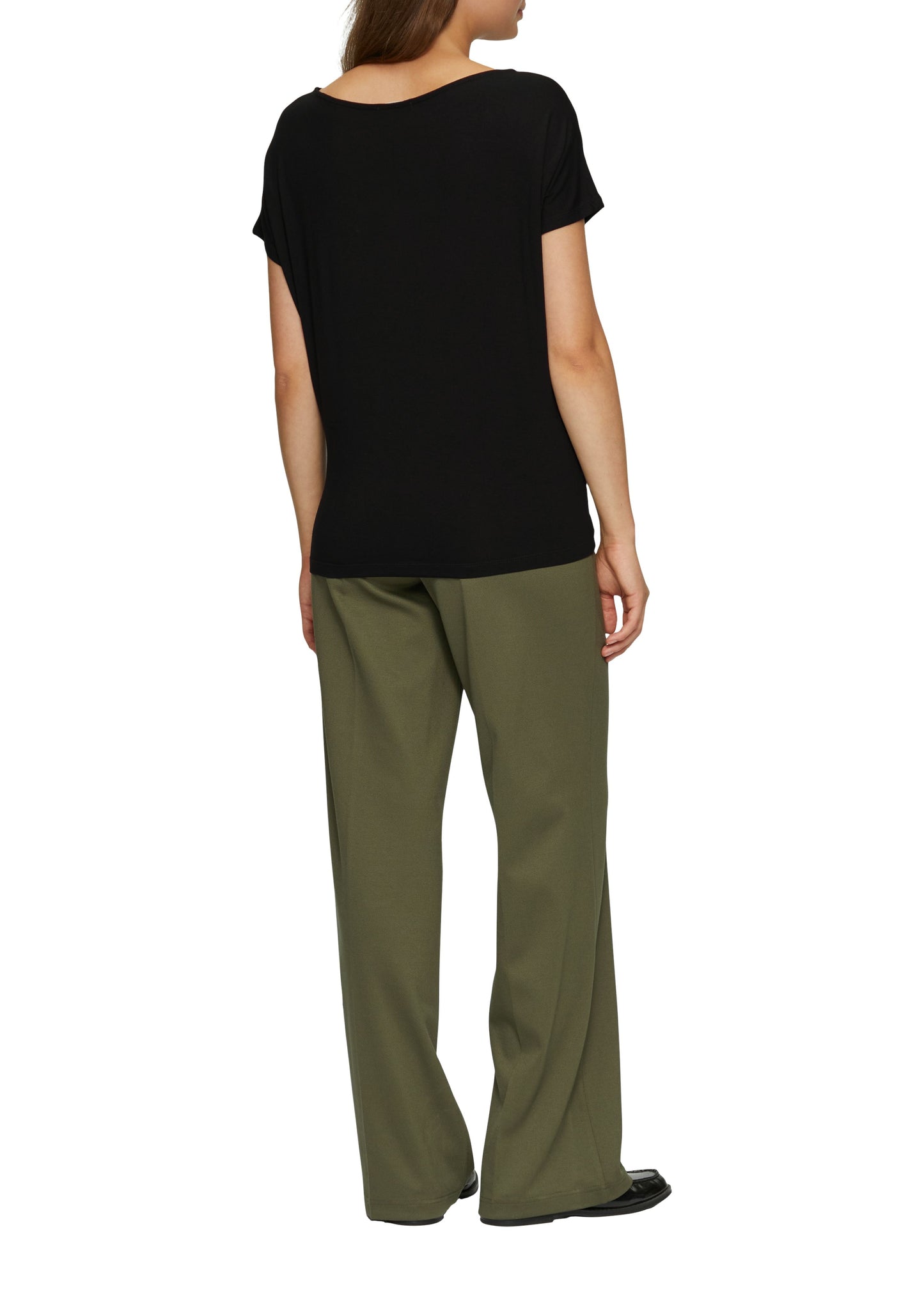 s.Oliver Damen T-Shirt schwarz