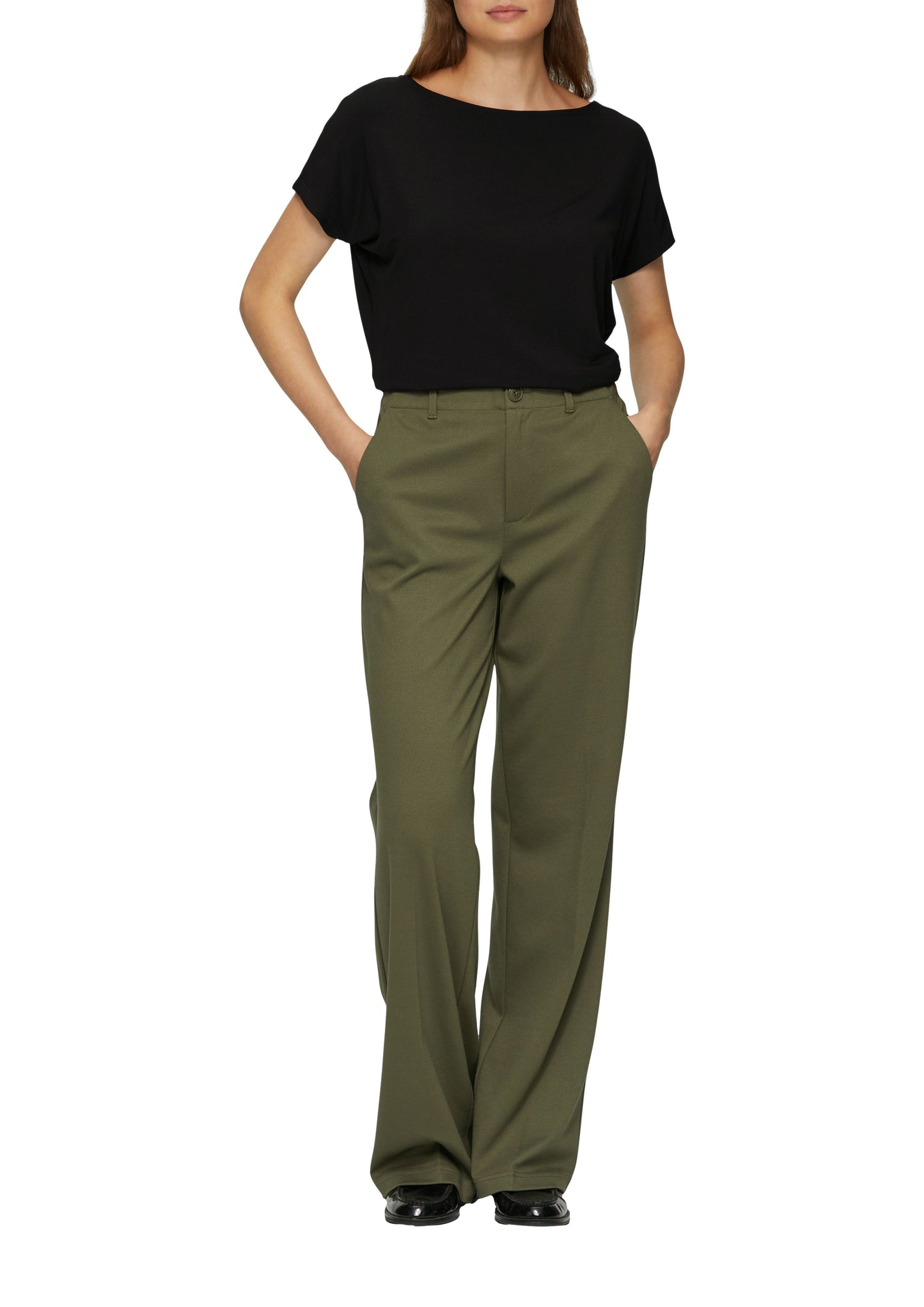 s.Oliver Damen T-Shirt schwarz
