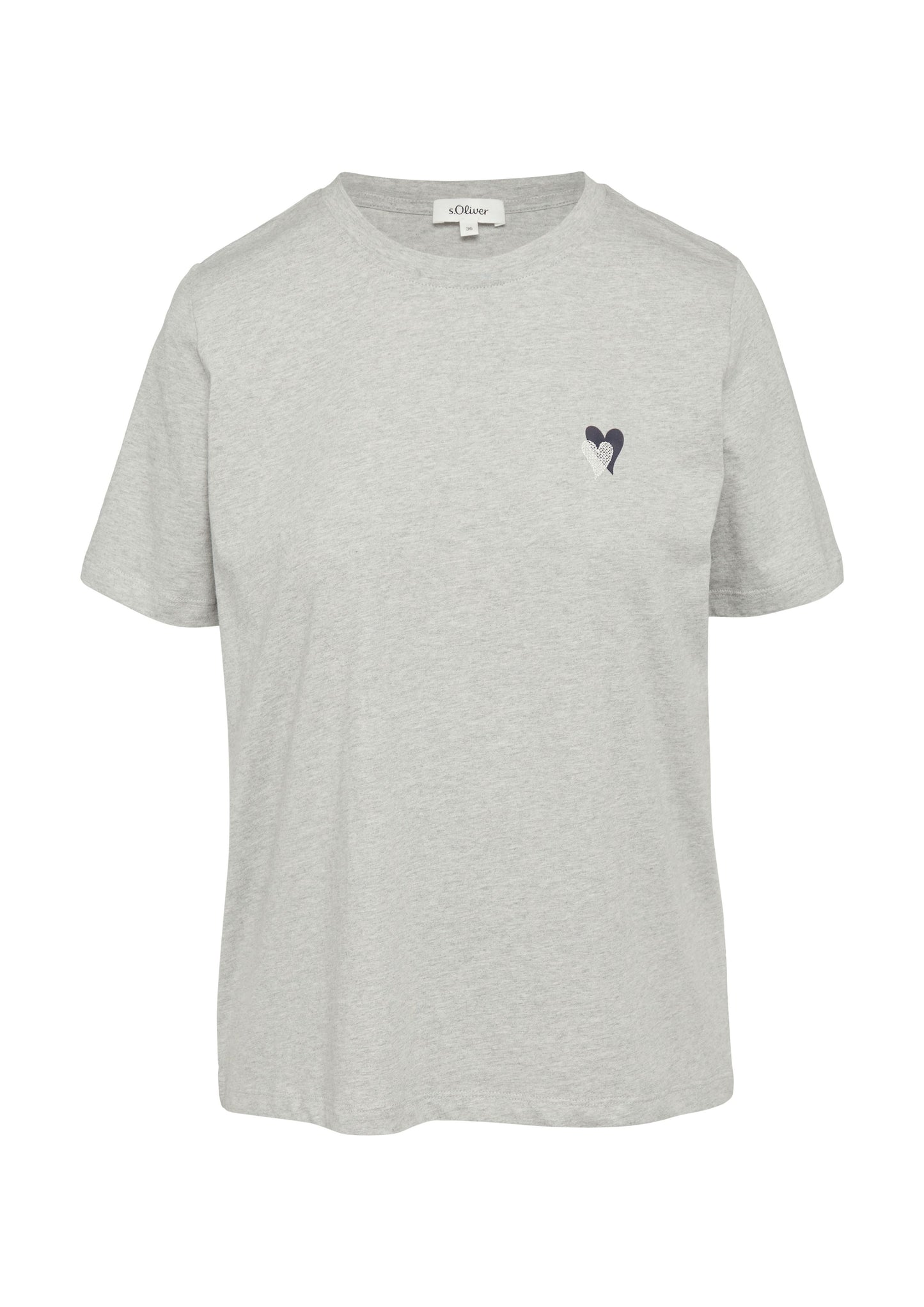 s.Oliver Damen T-Shirt grau