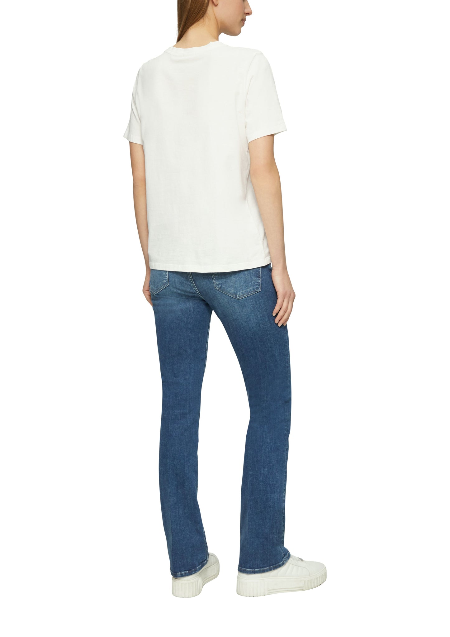 s.Oliver Damen T-Shirt weiß