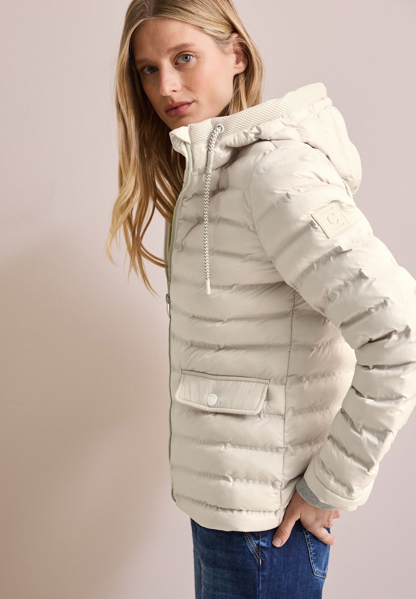 Cecil Damen Jacke gefüttert beige