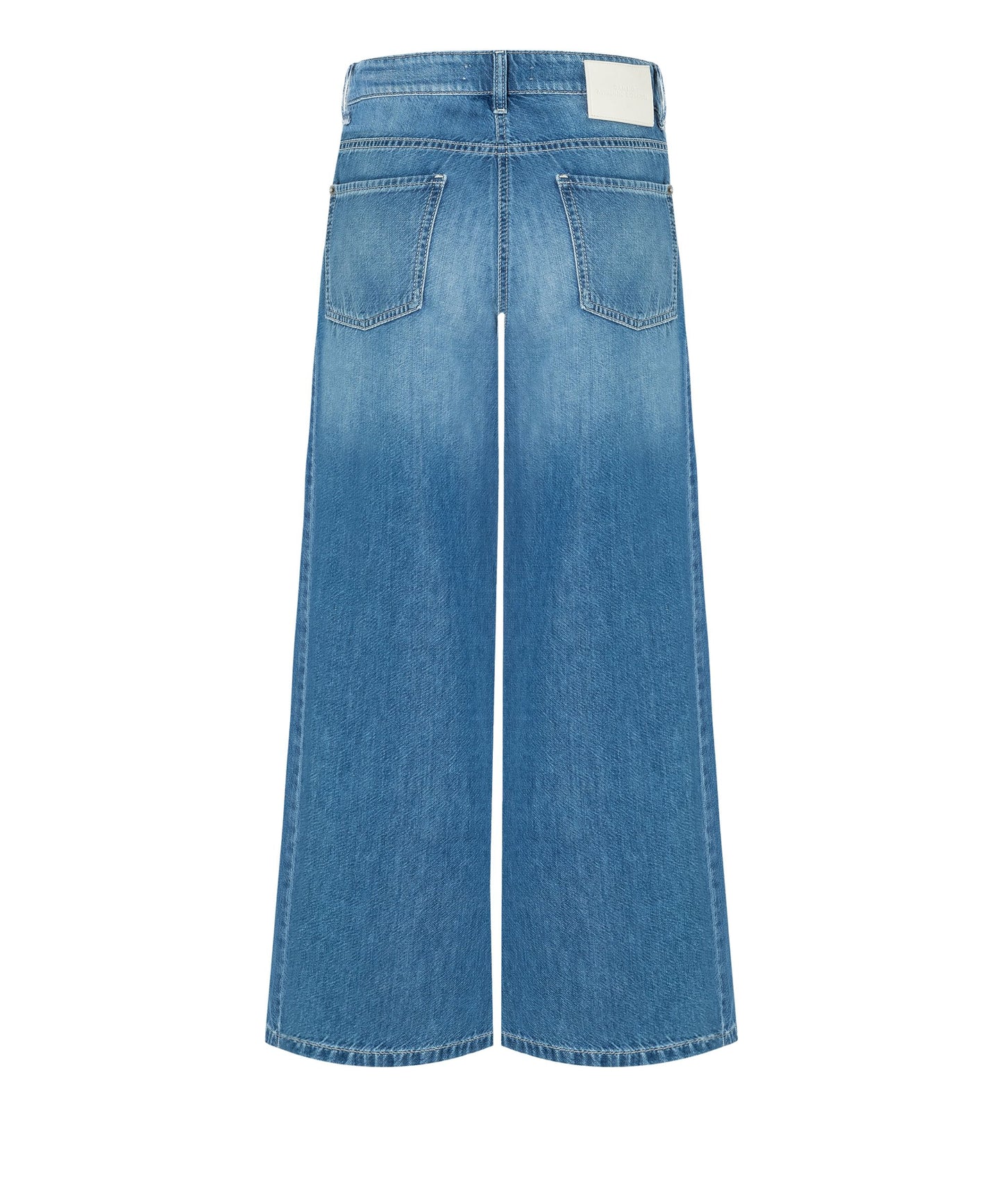 Cambio Damen Jeans Palazzo patch cropped blau