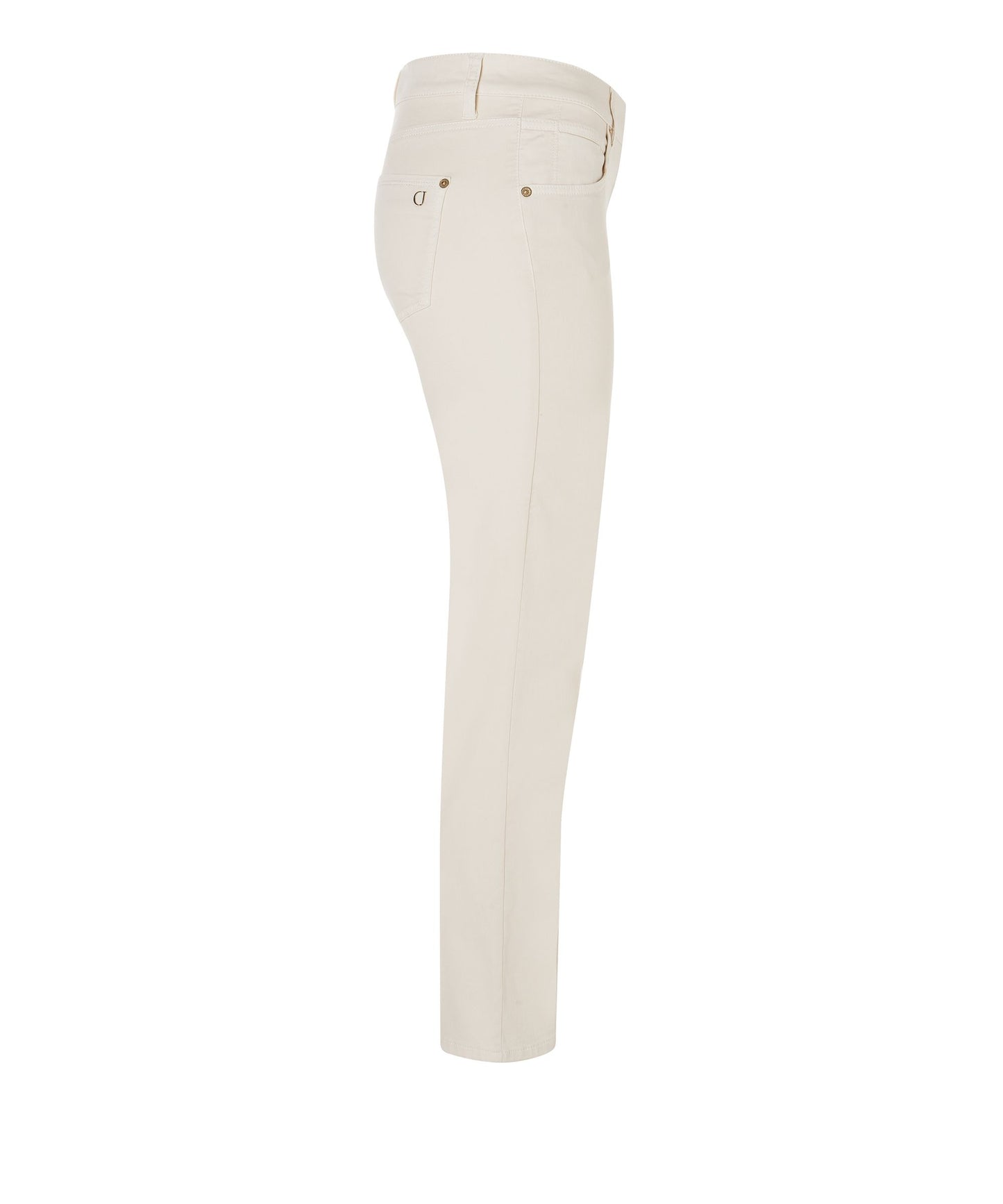 Cambio Damen Jeans Piper cropped seam weiß