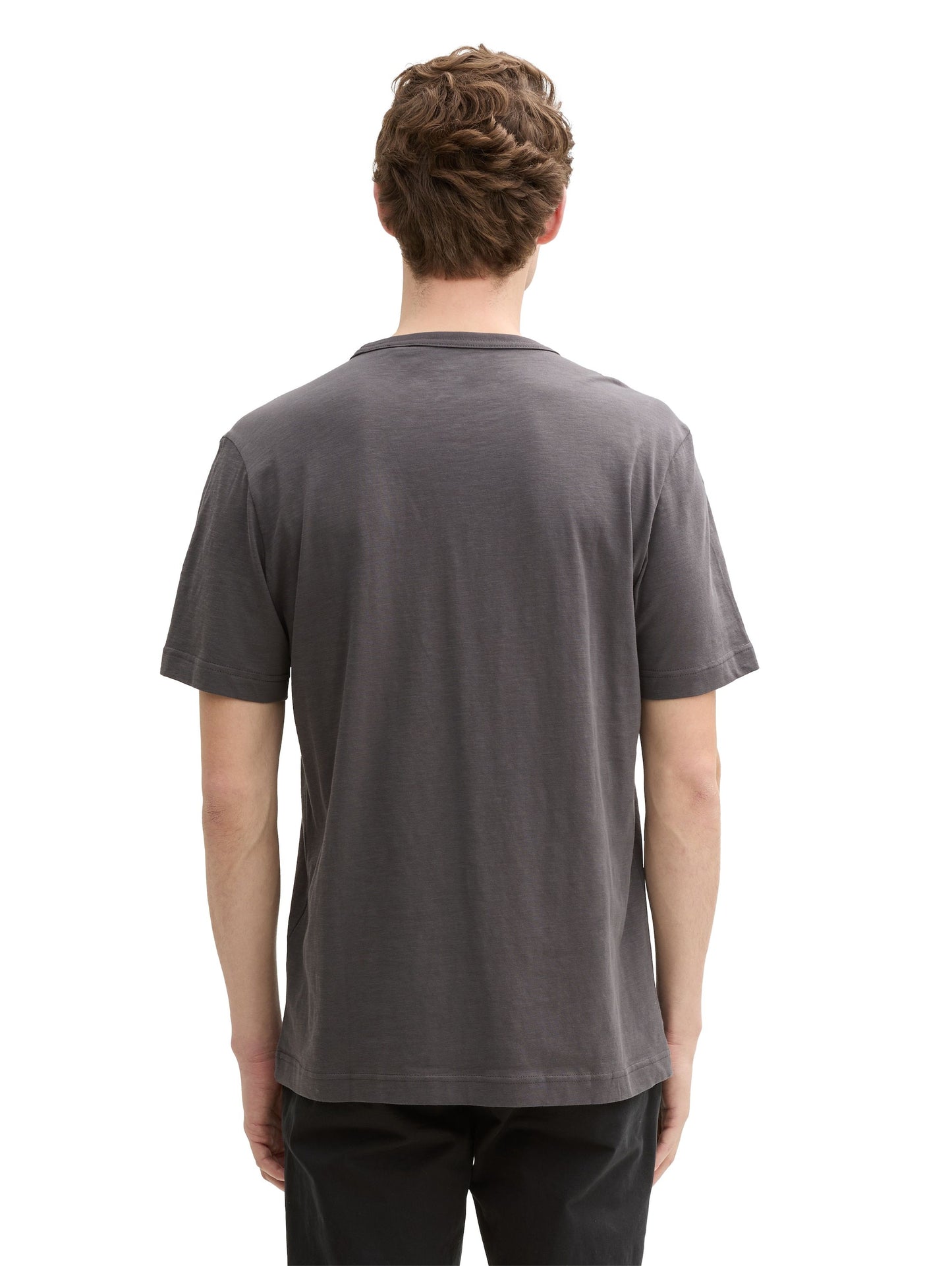 Tom Tailor Herren Basic T-Shirt grau