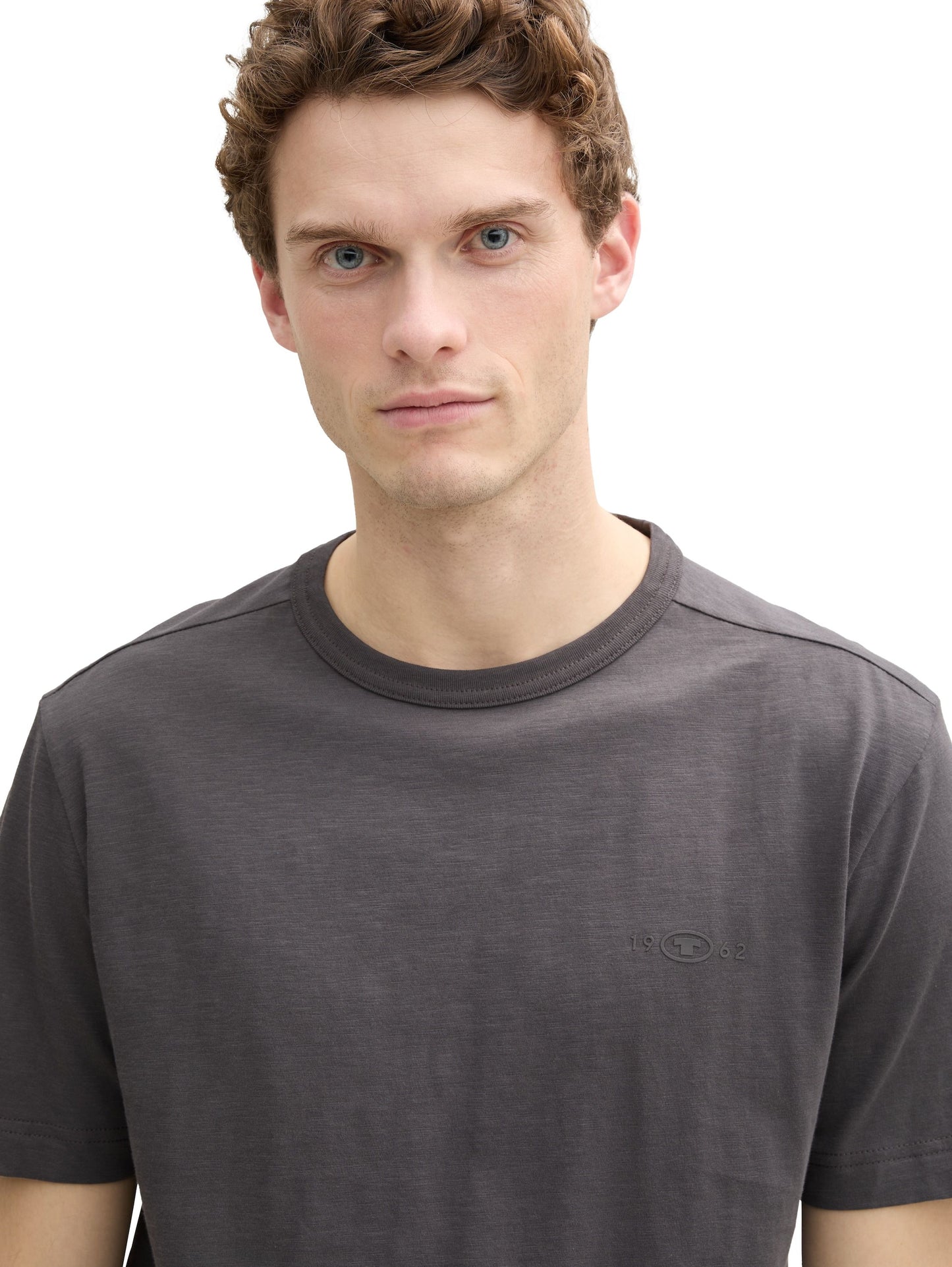 Tom Tailor Herren Basic T-Shirt grau