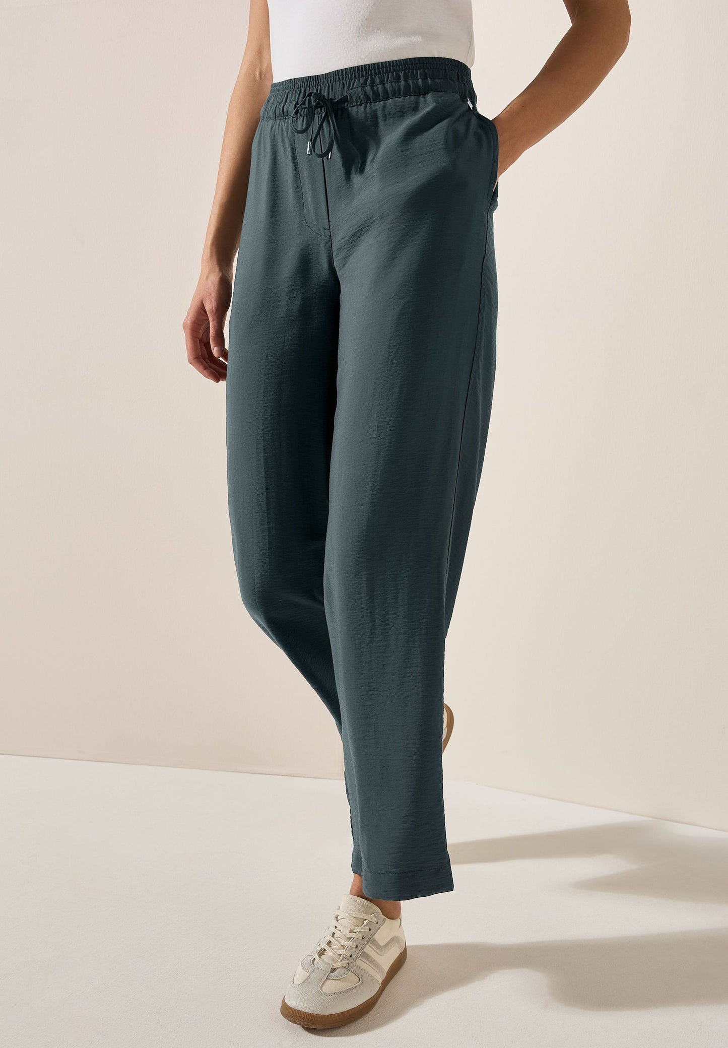 Cecil Damen Strukturhose grün