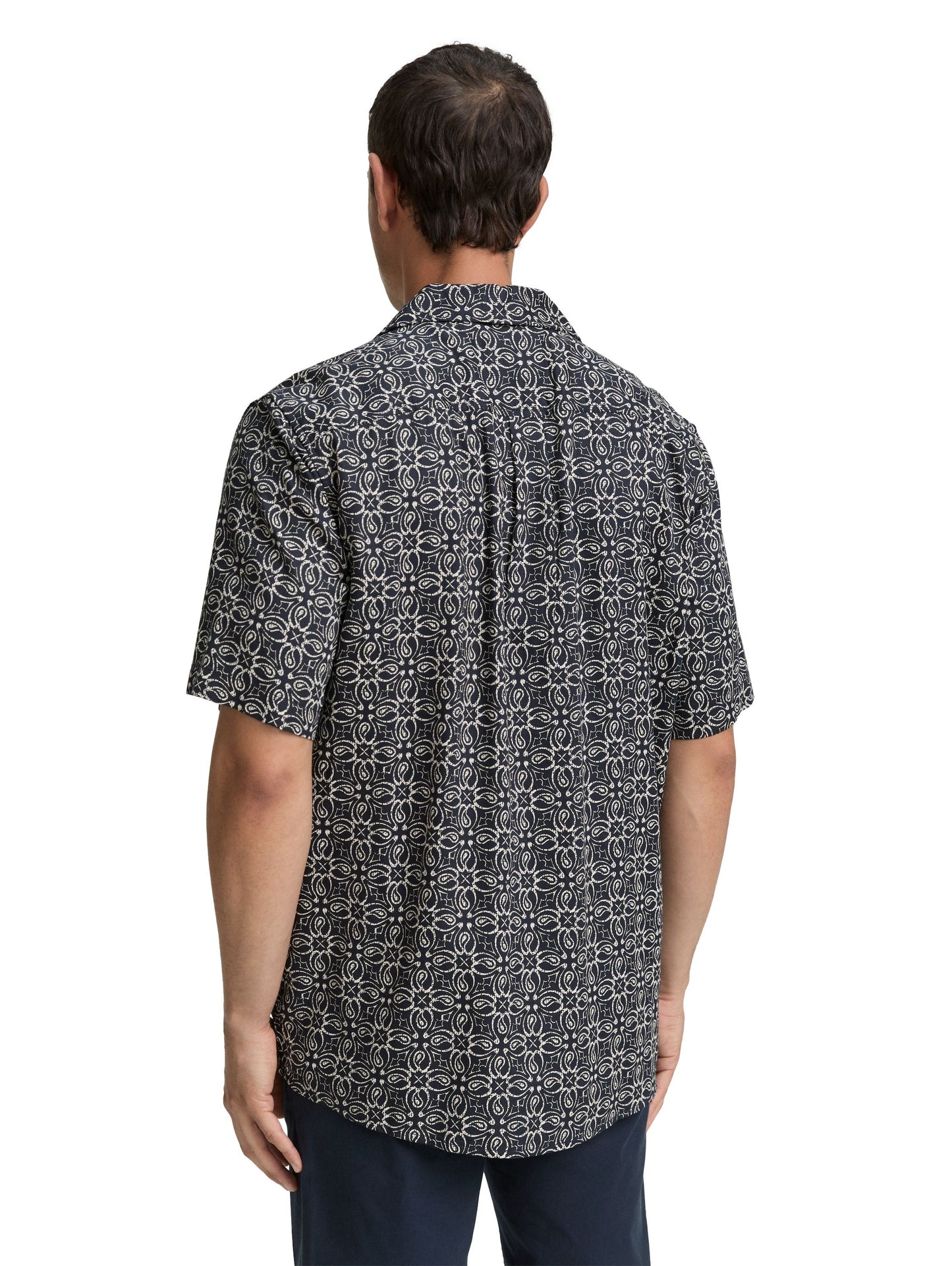 Tom Tailor Herren Kurzarmhemd blau