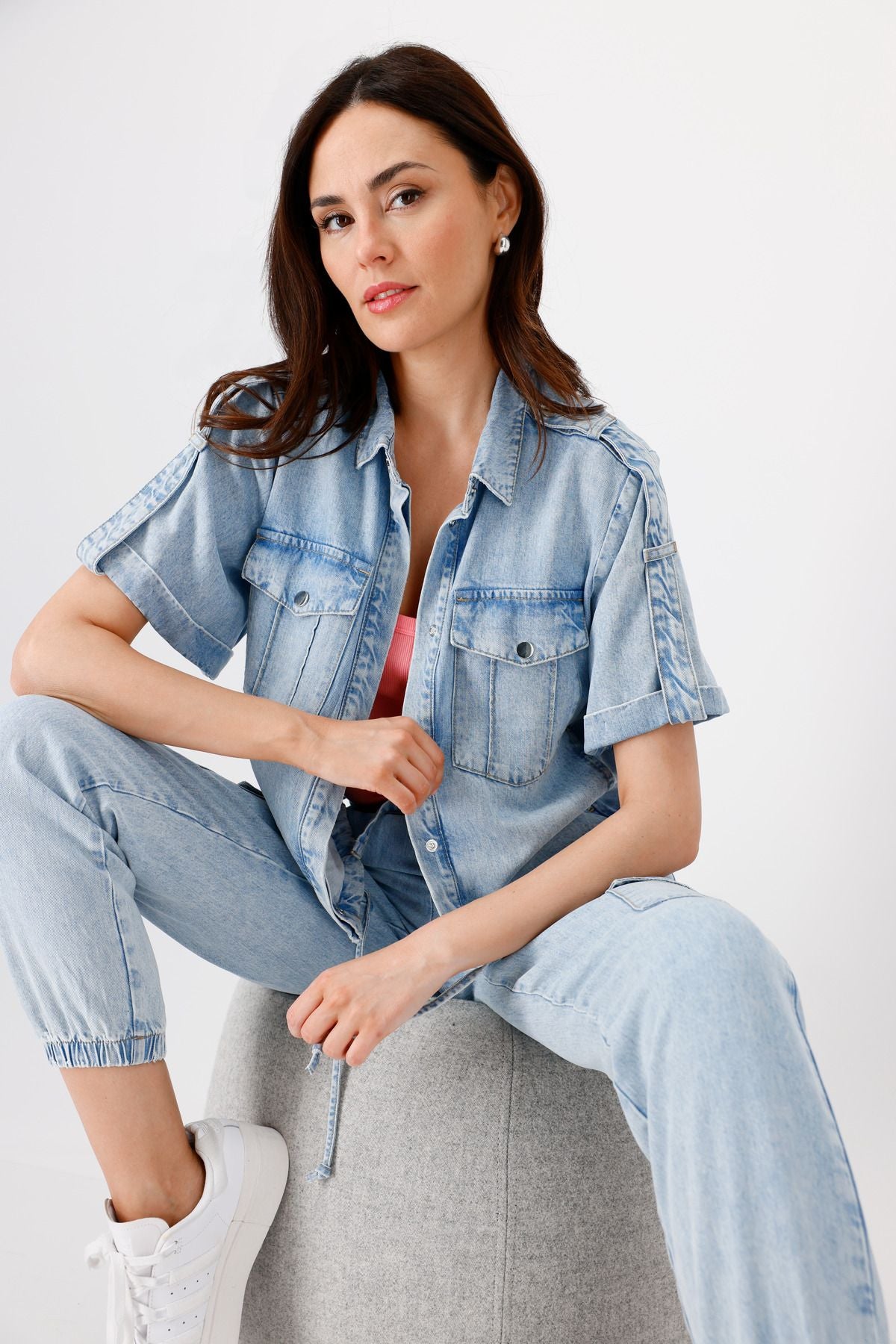 Monari Damen Jeansjacke blau
