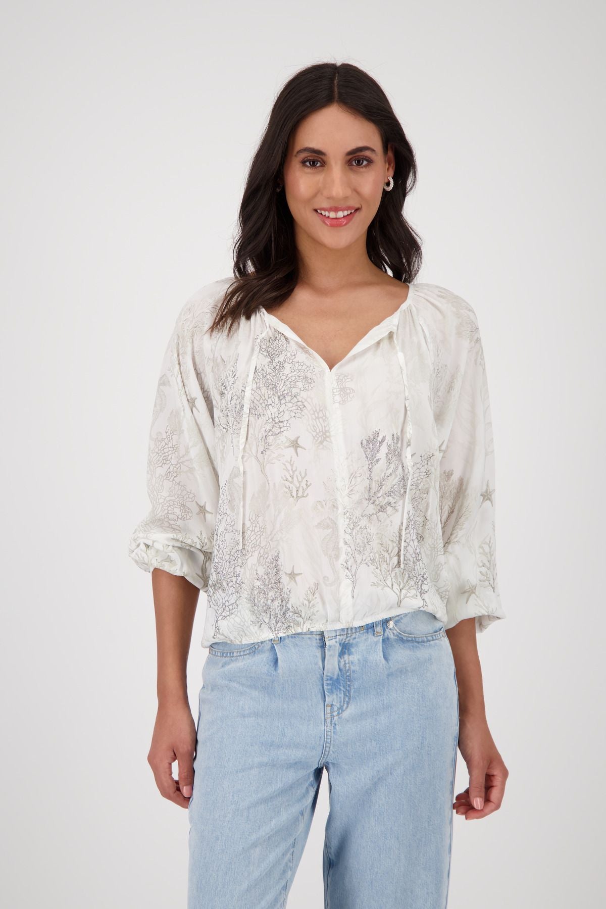 Monari Damen Bluse 44 weiß