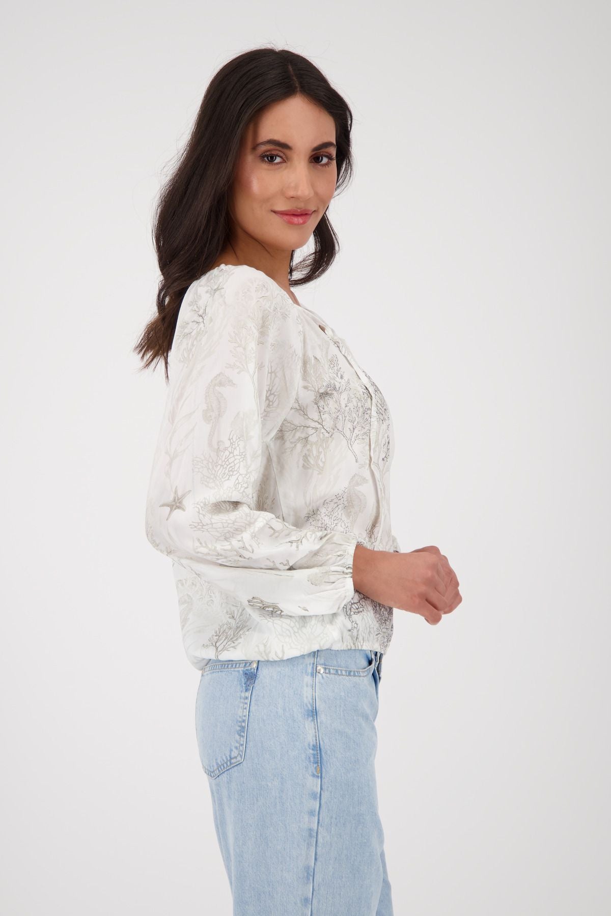 Monari Damen Bluse weiß
