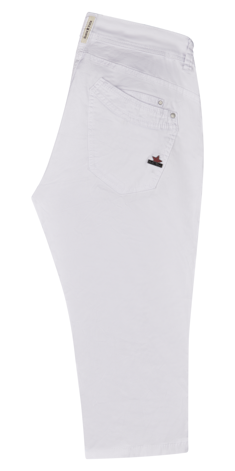 Buena Vista Damen Capri-Jeans Malibu-Zip weiß