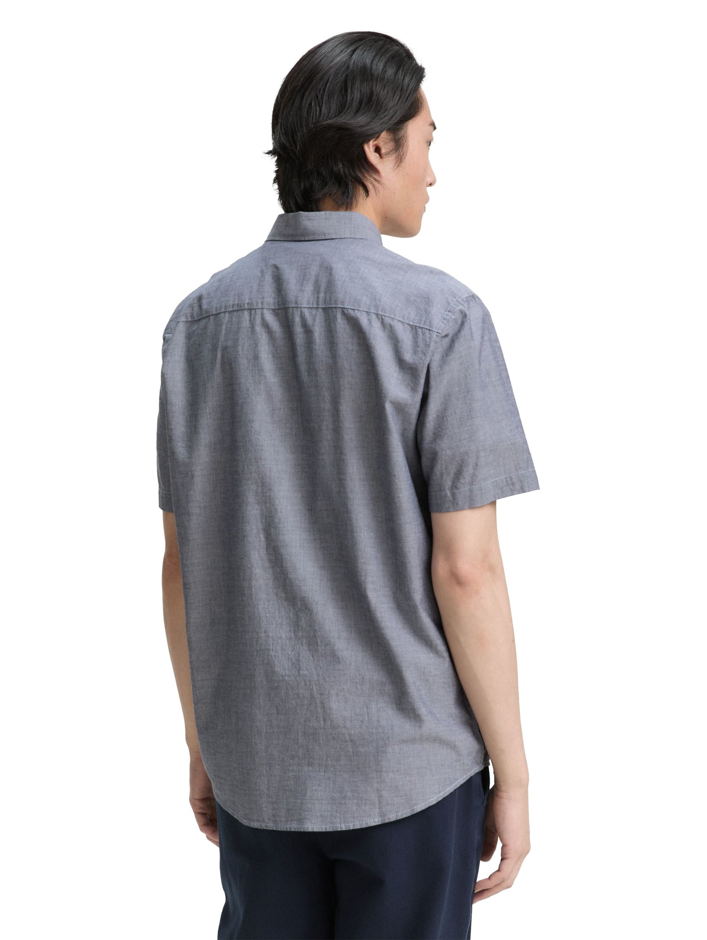 Tom Tailor Herren Kurzarmhemd blau