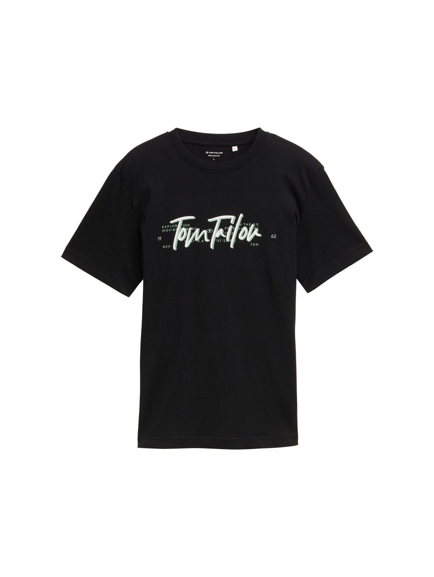 Tom Tailor Herren T-Shirt mit Logo-Print XXXL schwarz