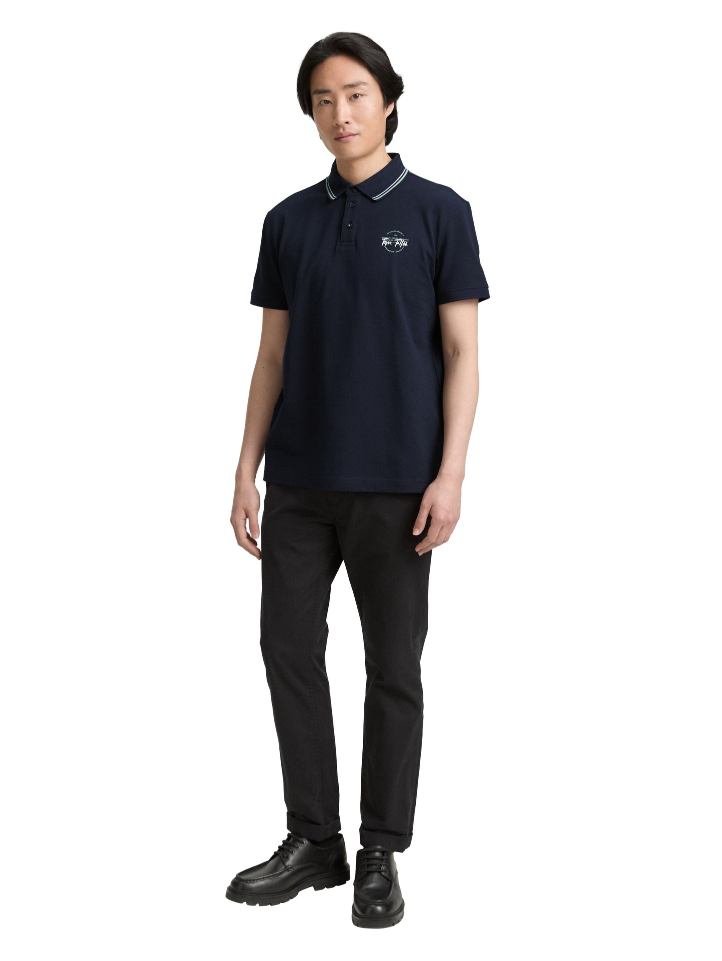 Tom Tailor Herren Piqué Poloshirt blau