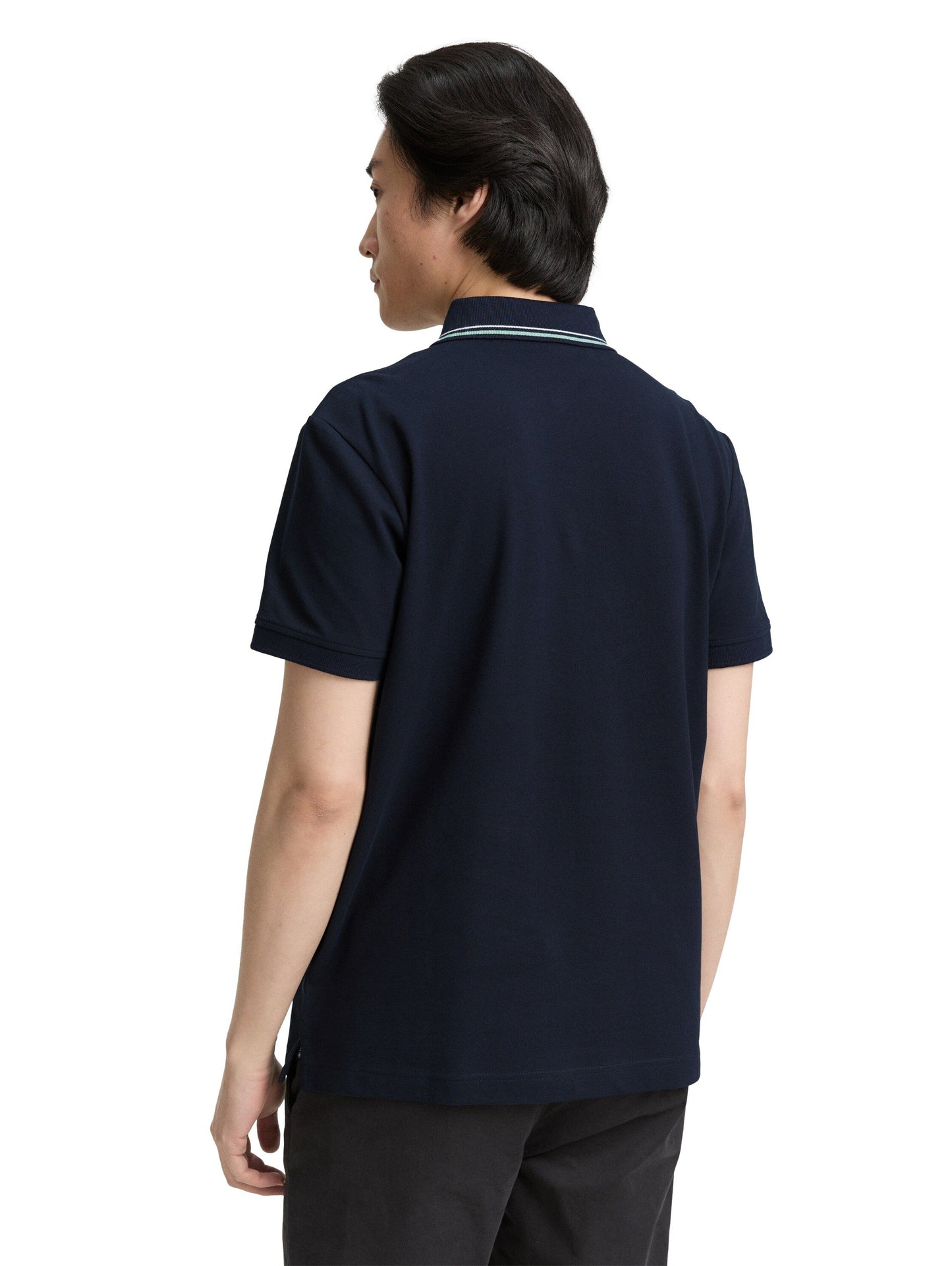 Tom Tailor Herren Piqué Poloshirt blau