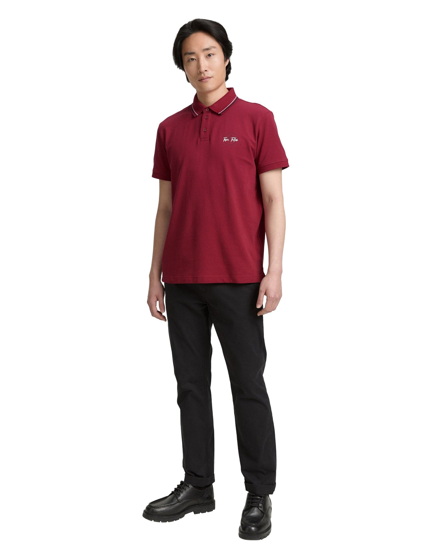 Tom Tailor Herren Piqué Poloshirt rot