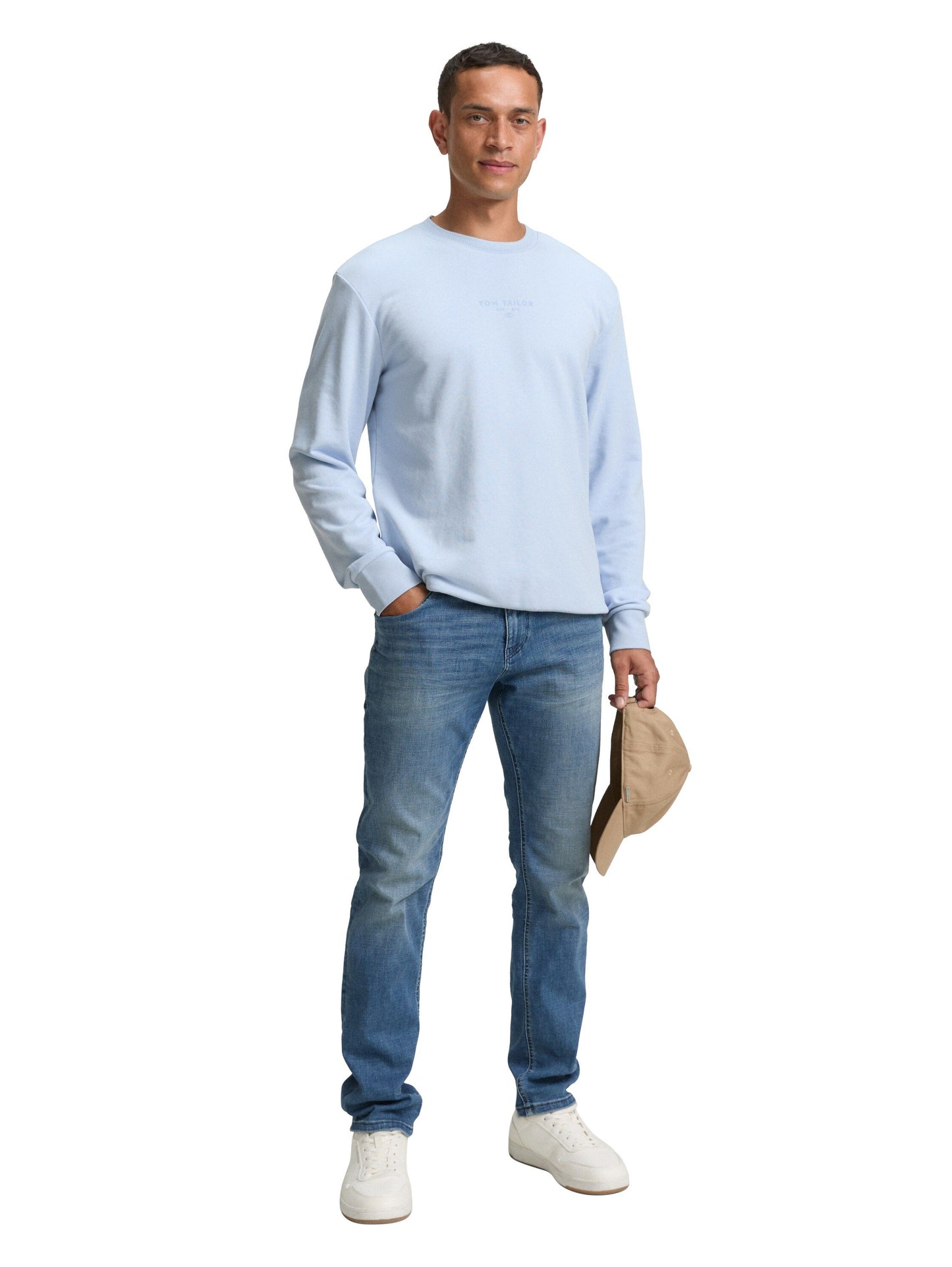 Tom Tailor Herren Crewneck Sweatshirt blau