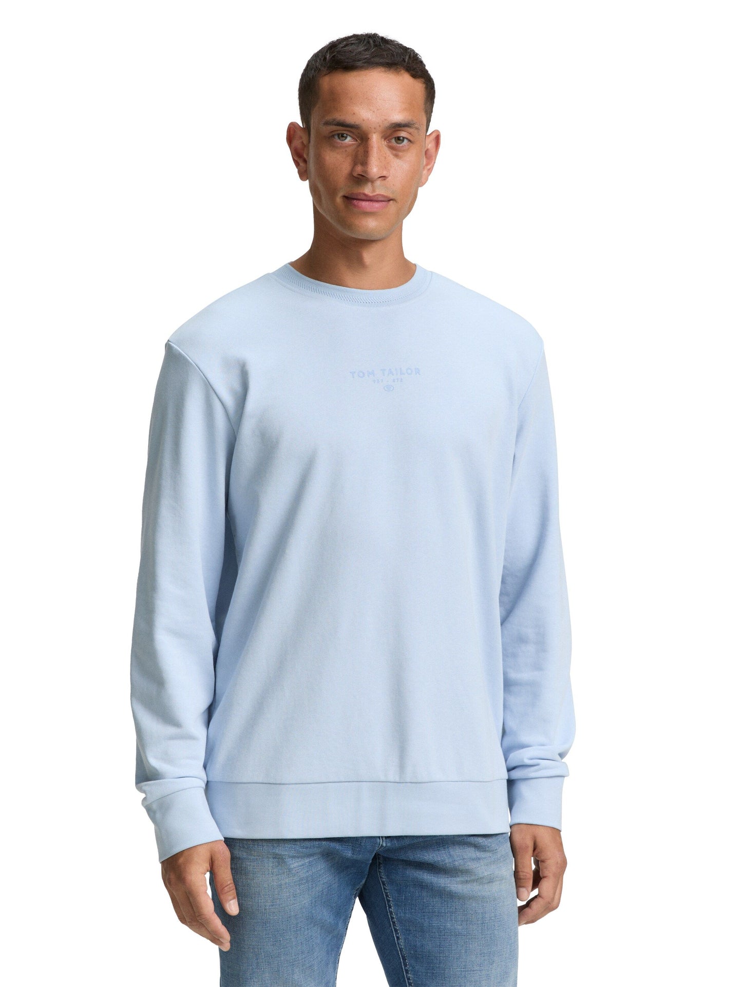 Tom Tailor Herren Crewneck Sweatshirt blau