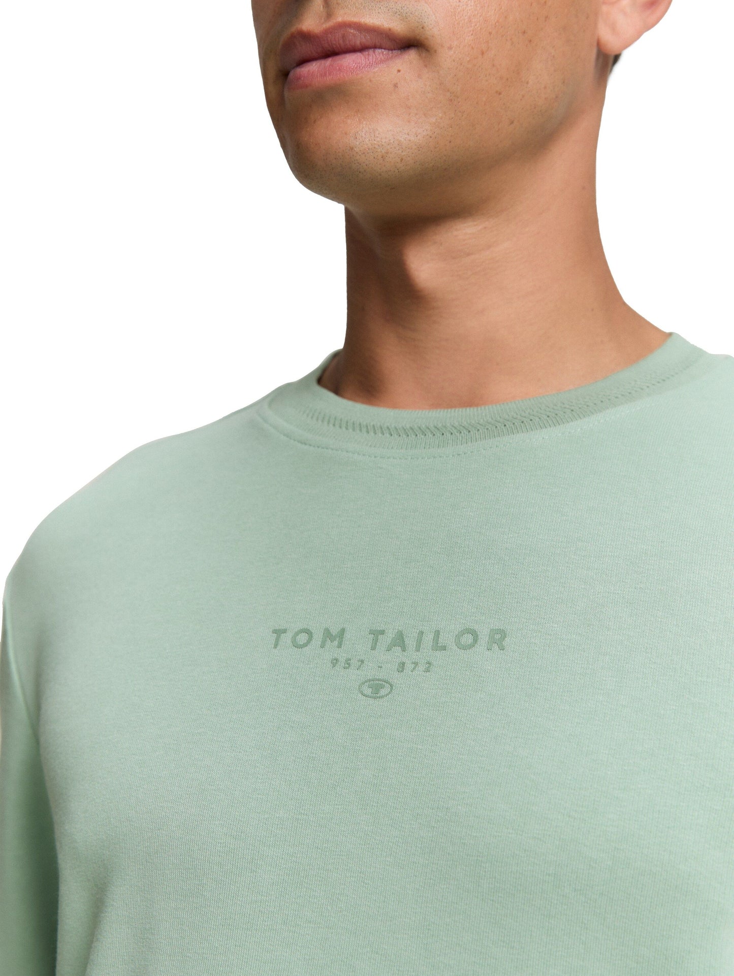 Tom Tailor Herren Crewneck Sweatshirt grün