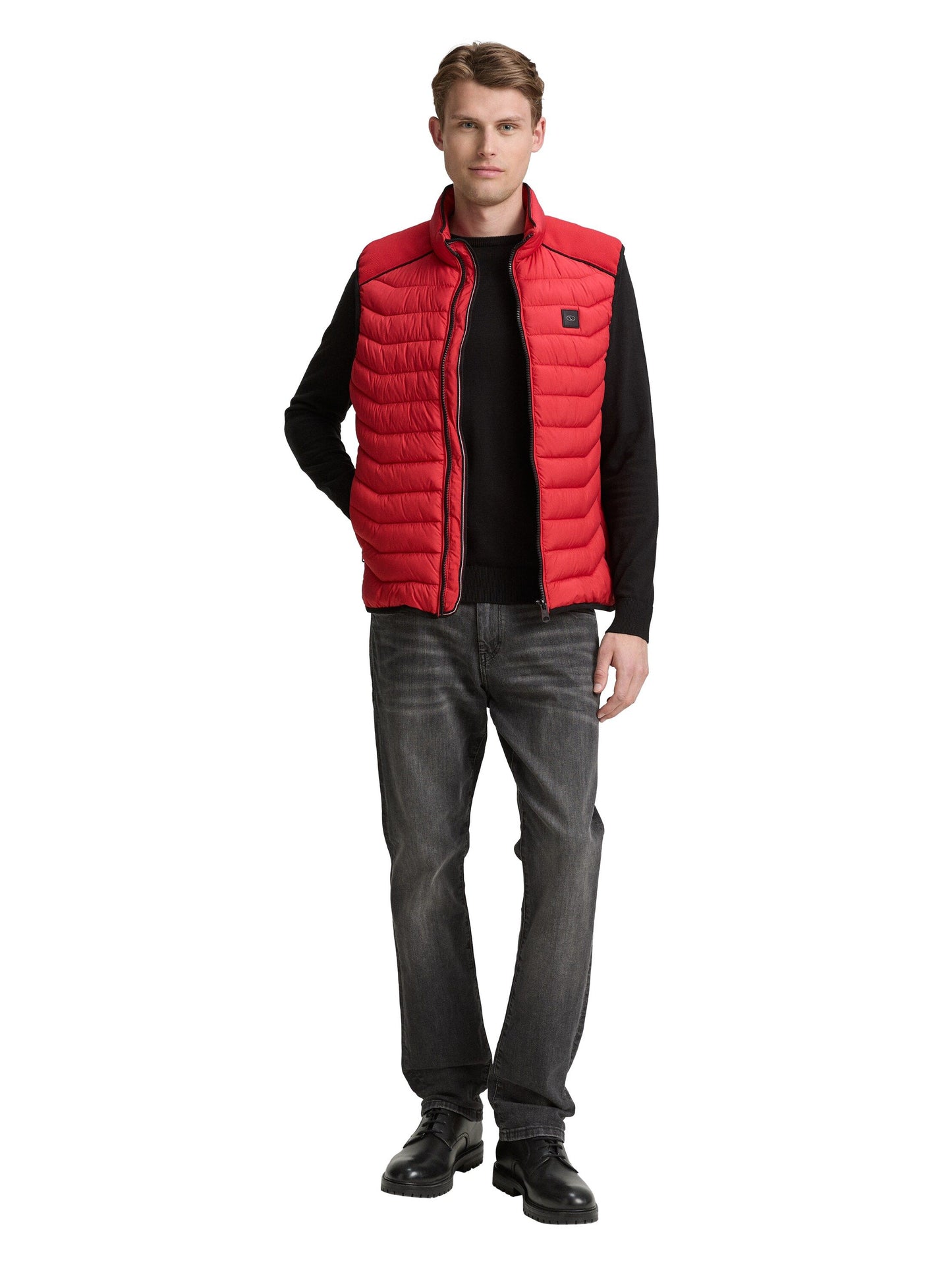 Tom Tailor Herren Hybrid Steppweste rot