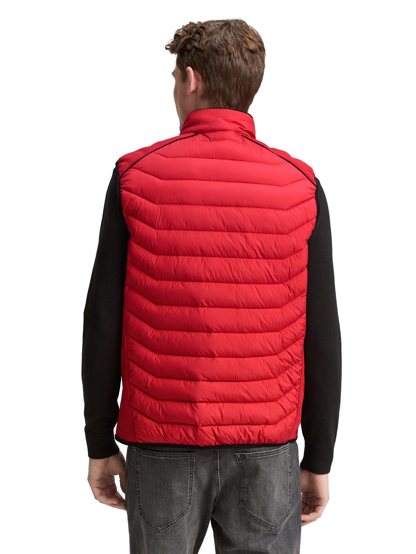 Tom Tailor Herren Hybrid Steppweste rot