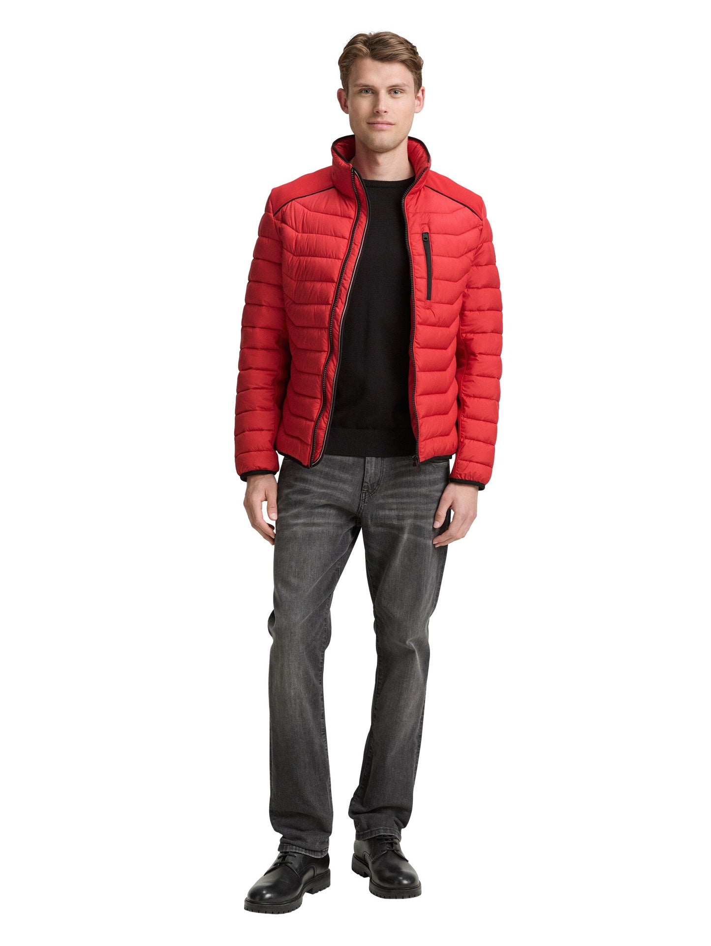 Tom Tailor Herren Hybrid Steppjacke rot