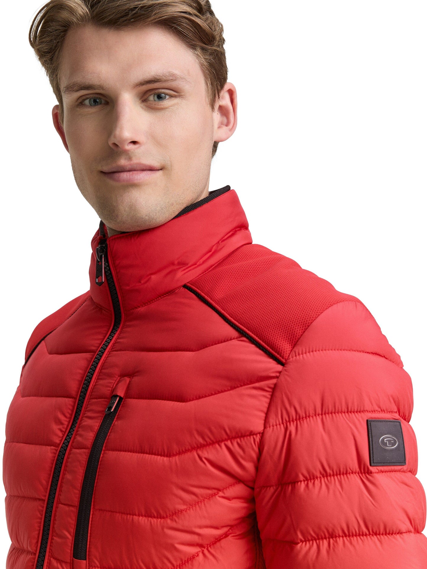 Tom Tailor Herren Hybrid Steppjacke rot