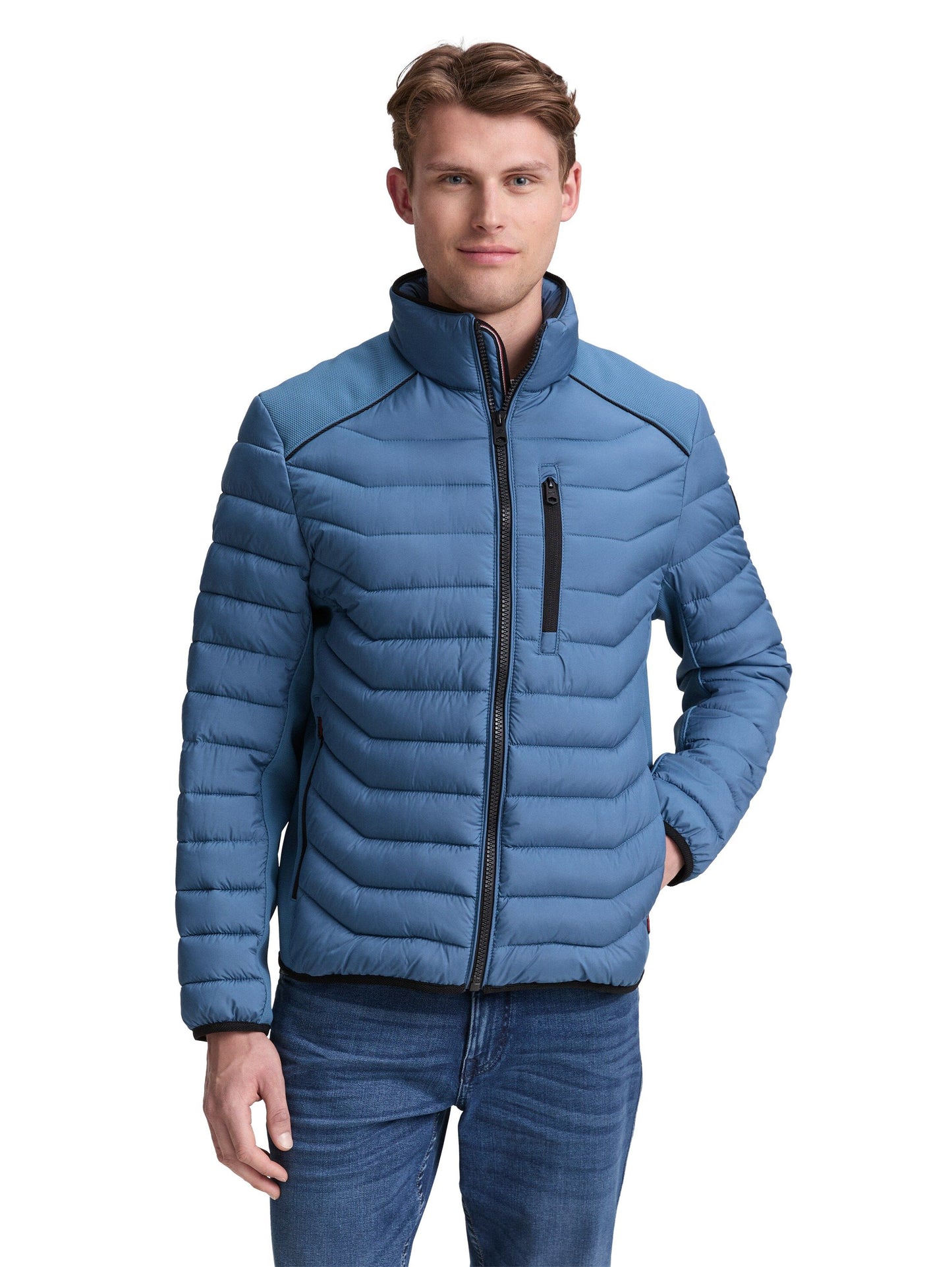 Tom Tailor Herren Hybrid Steppjacke blau