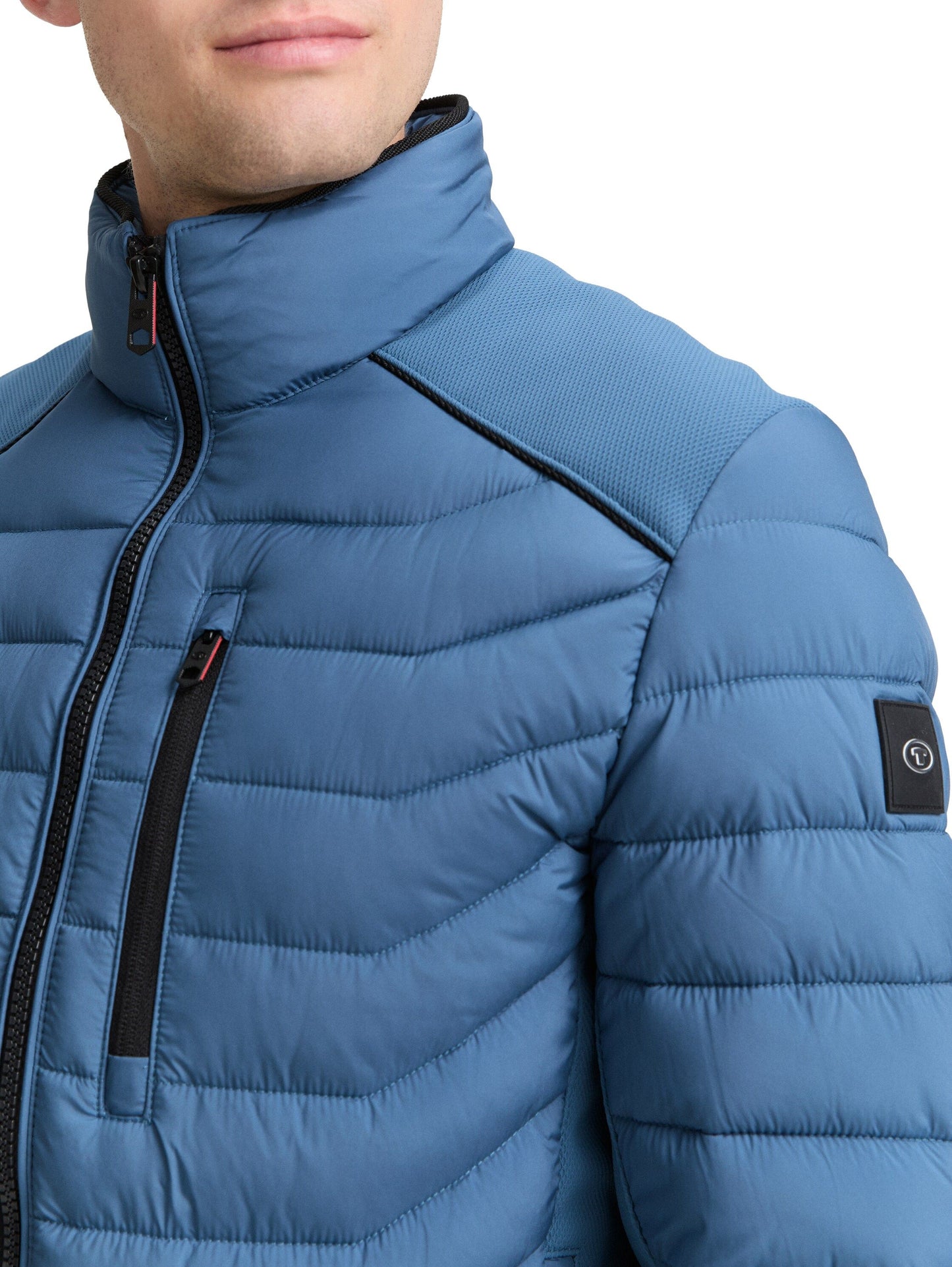 Tom Tailor Herren Hybrid Steppjacke blau