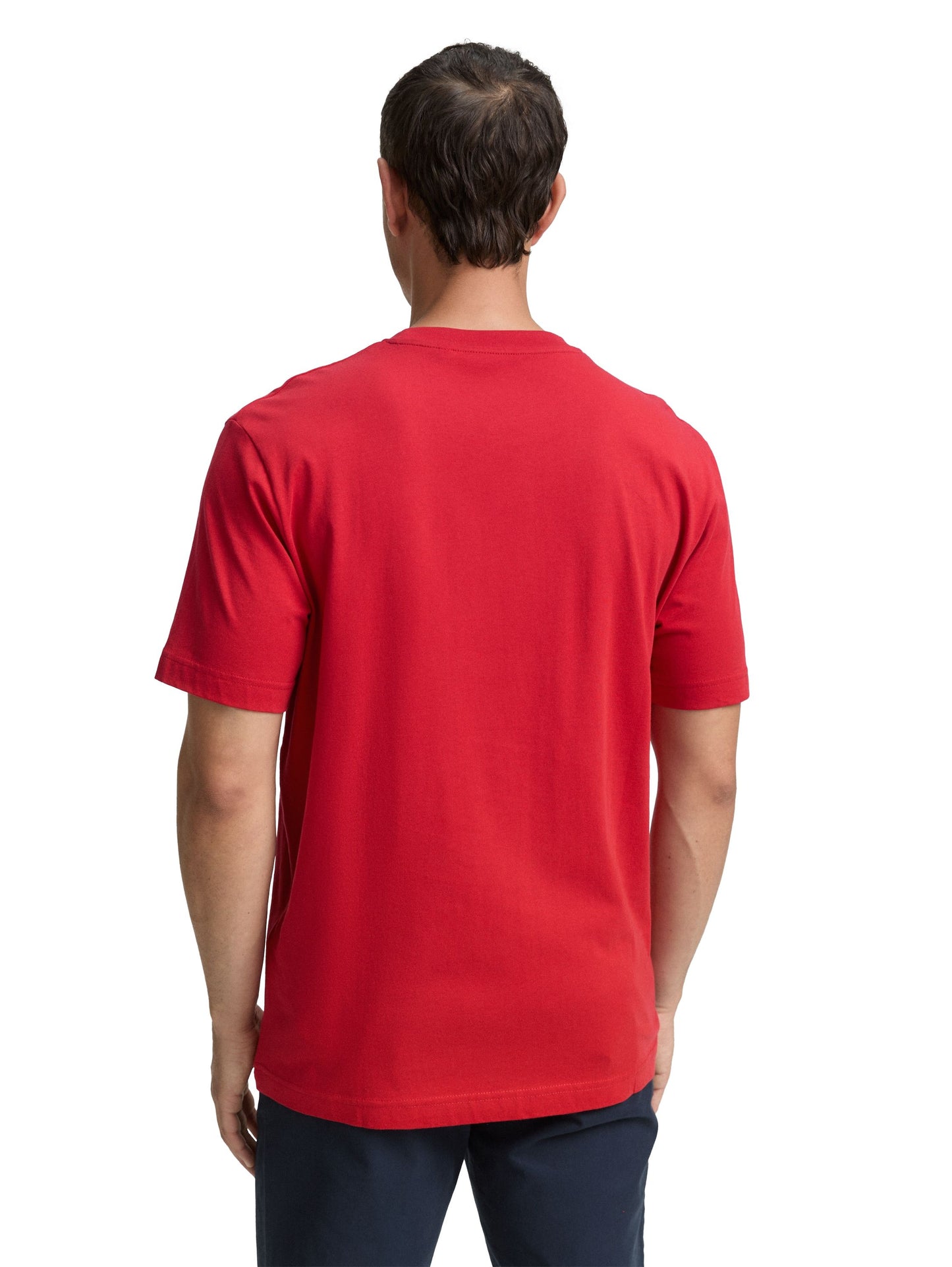 Tom Tailor Herren T-Shirt mit Logo-Print rot