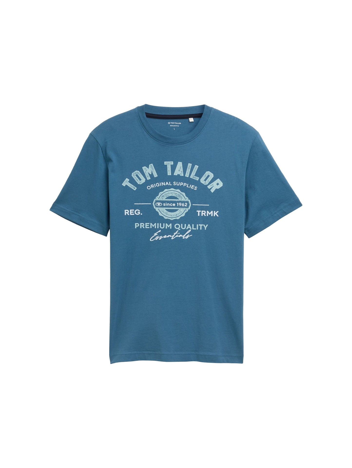 Tom Tailor Herren T-Shirt mit Logo-Print XXXL blau