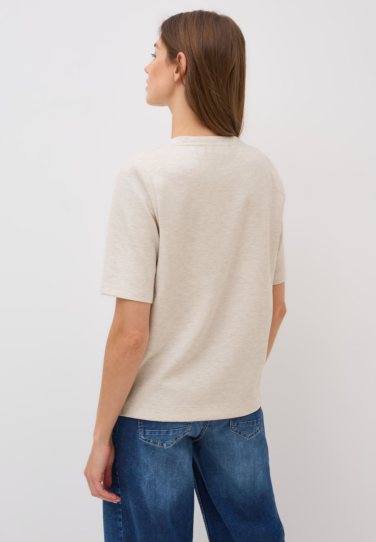 Cecil Damen Kurzarmsweatshirt beige