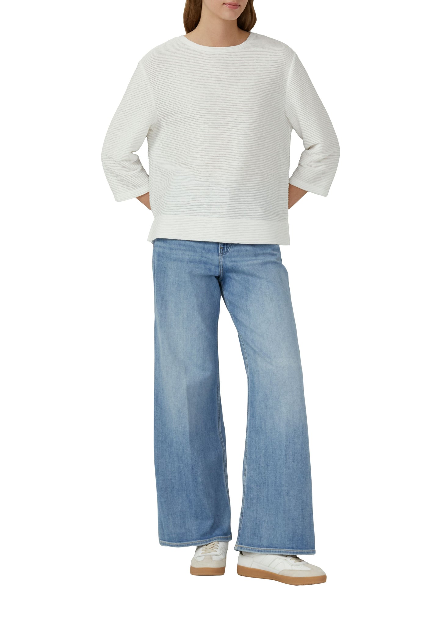 s.Oliver Damen Sweatshirt weiß