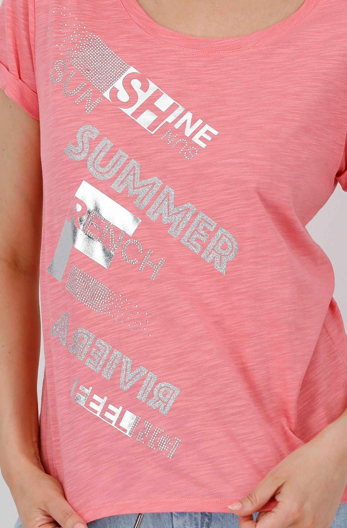 Monari Damen T-Shirt rosa