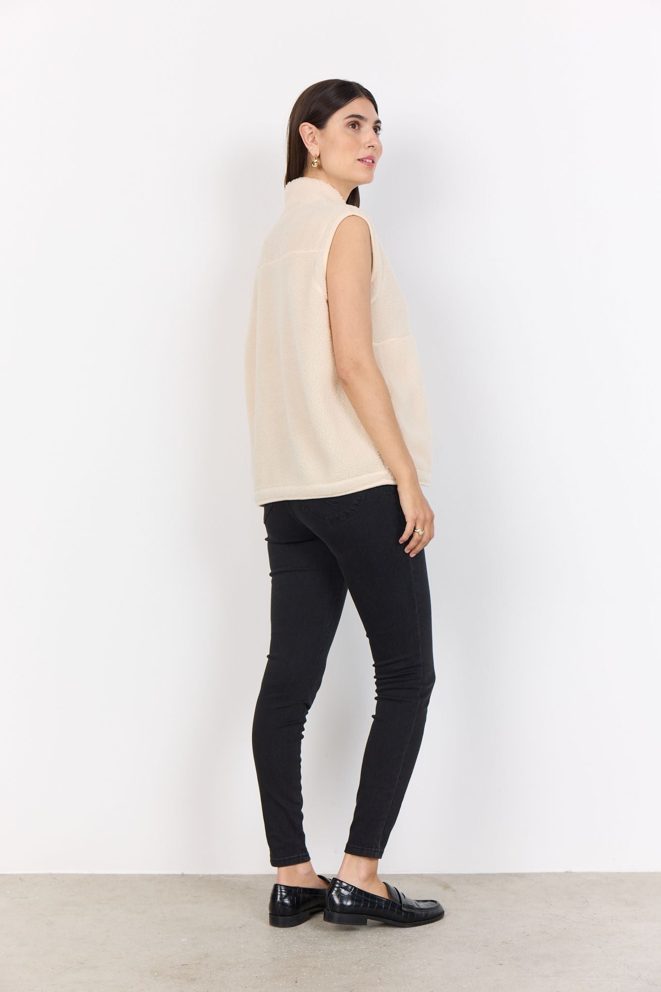 Soyaconcept Damen Teddyweste SC-ONYX 3 beige