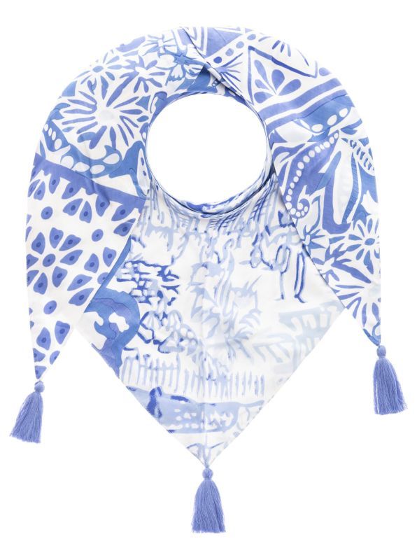 Zwillingsherz Damen Dreieckstuch "Blue Happiness" blau