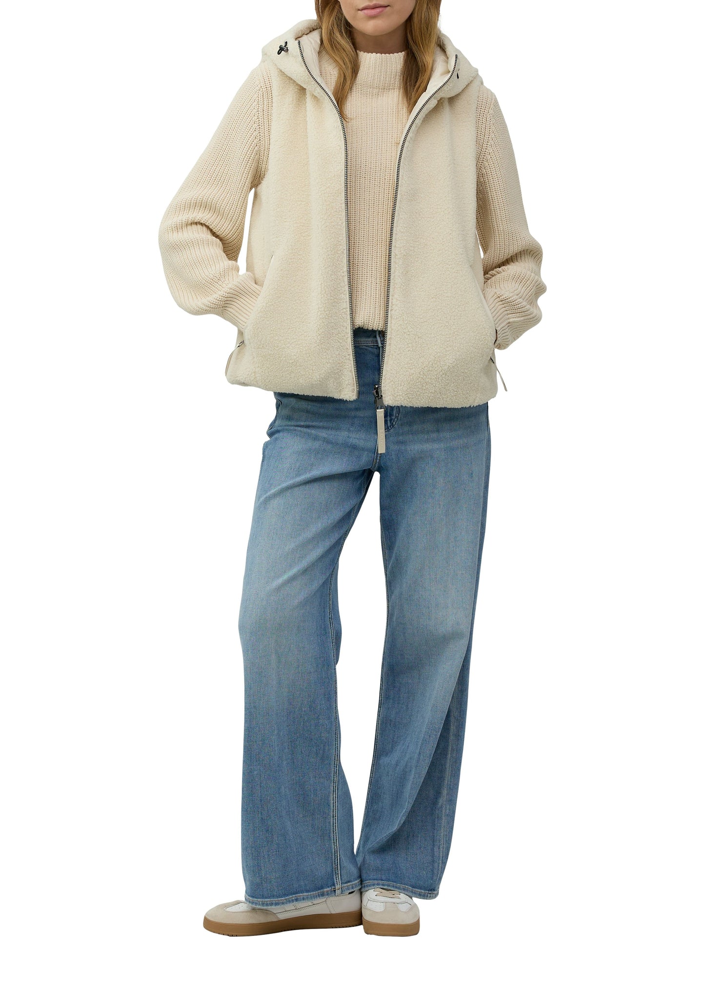 s. Oliver Damen Weste beige